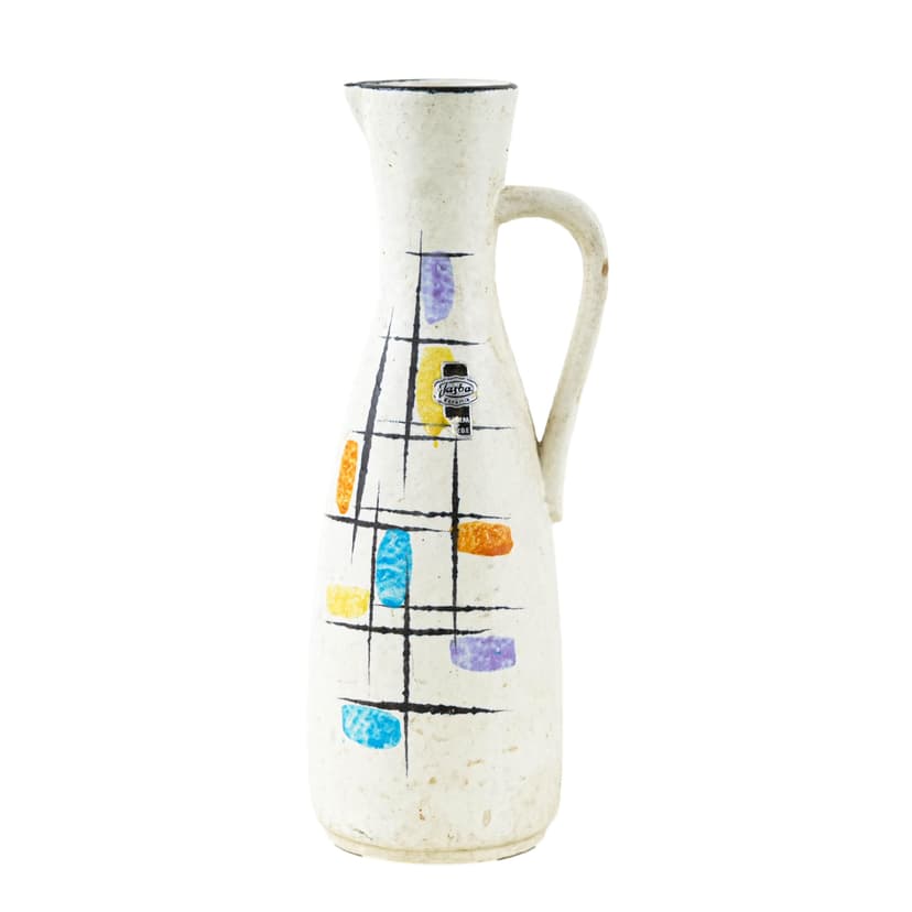Jug, white ceramic, Jasba, Germany, 1960s.