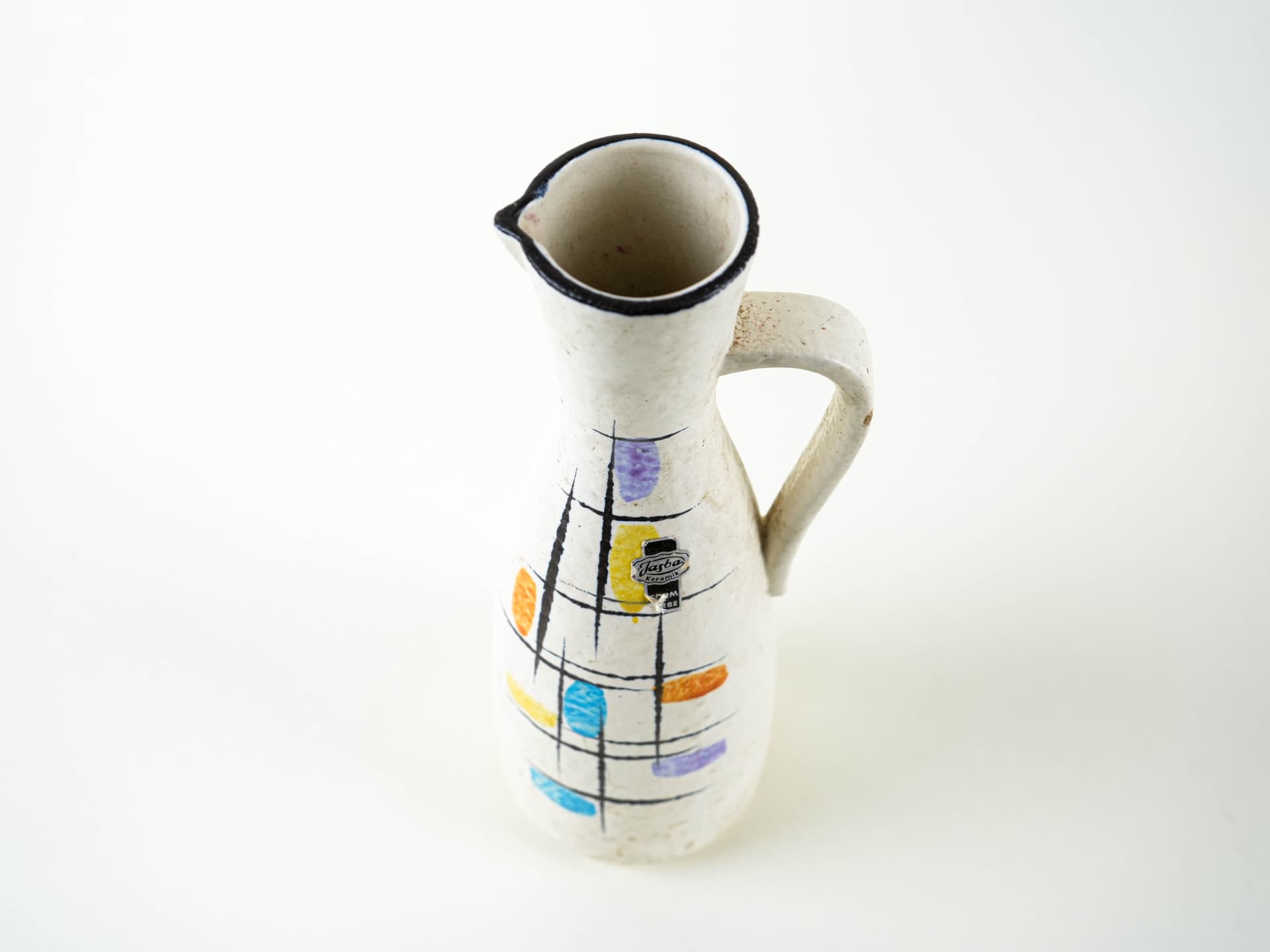 Jug, white ceramic, Jasba, Germany, 1960s. - 328515