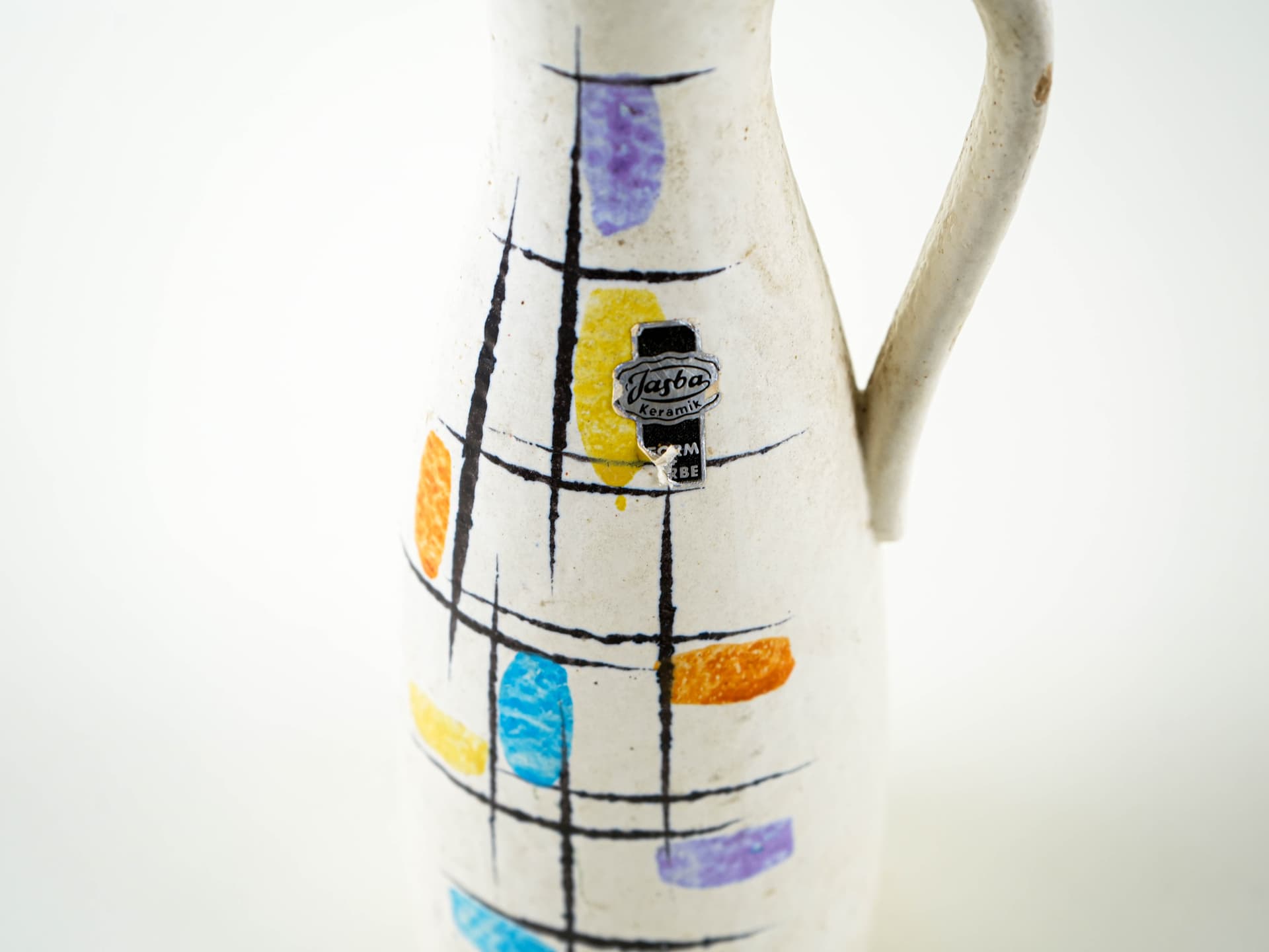 Jug, white ceramic, Jasba, Germany, 1960s. - 328519