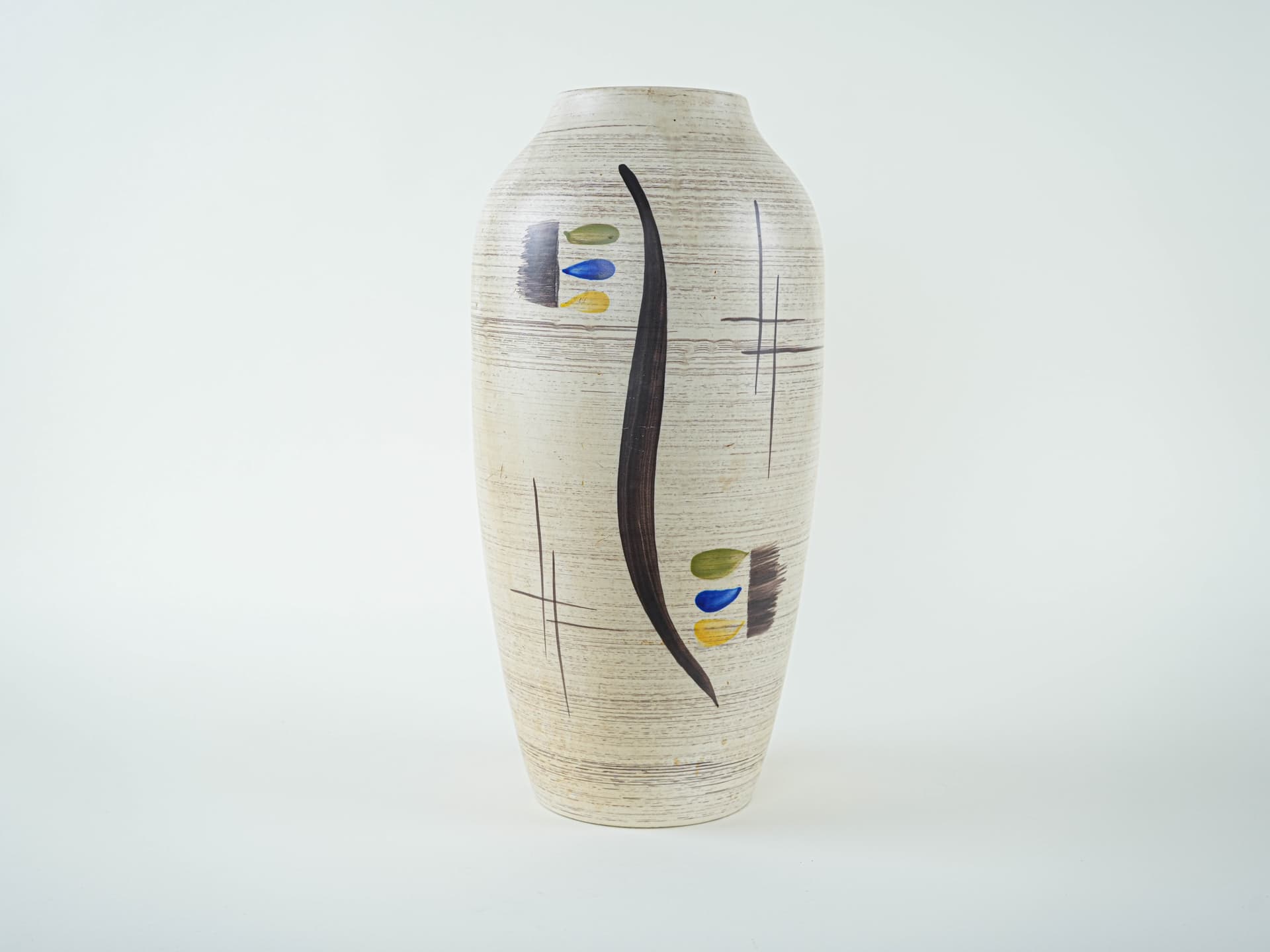 Vase, beige, ceramics, Germany, 1970s. - 328549