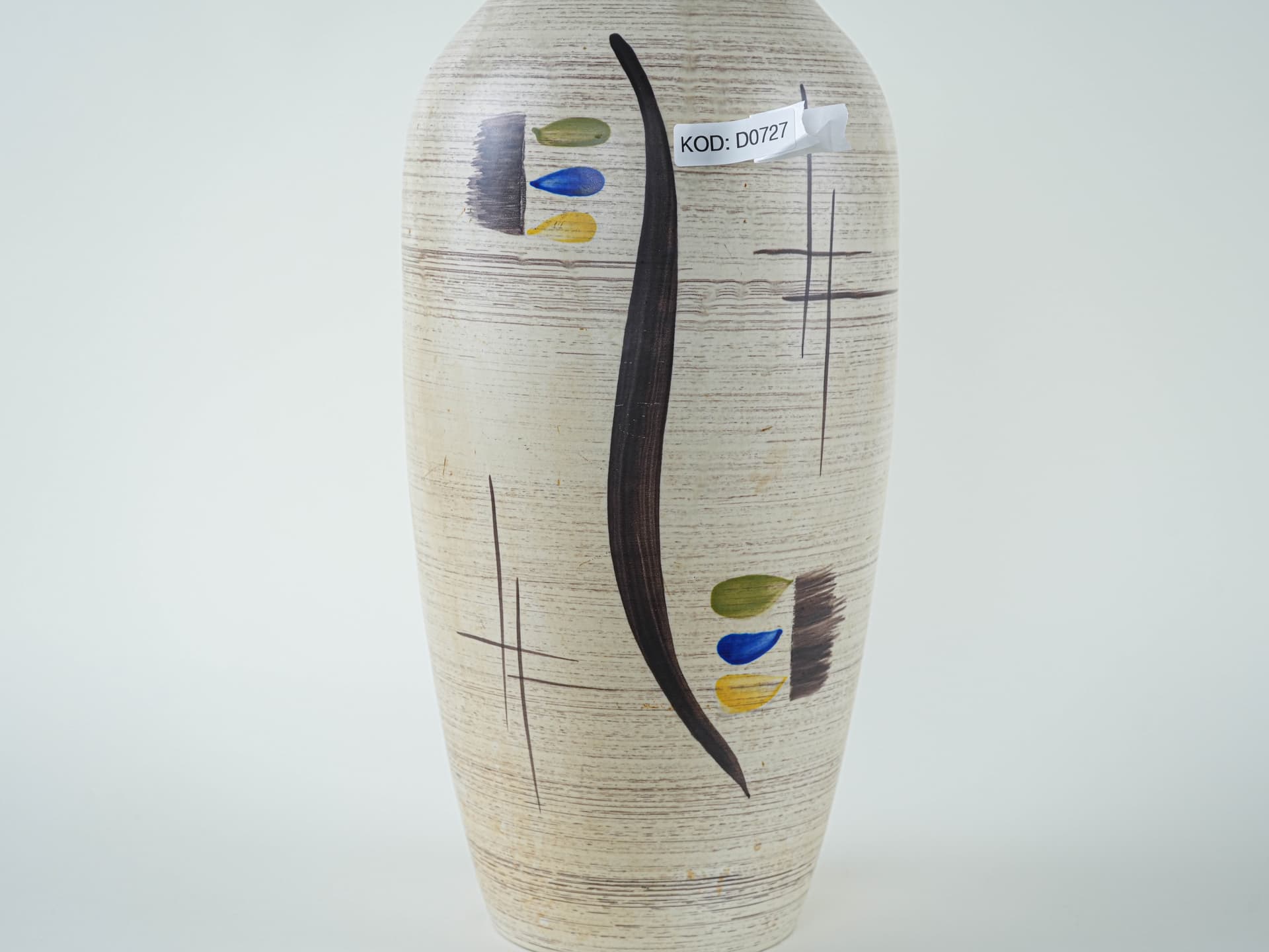 Vase, beige, ceramics, Germany, 1970s. - 328554