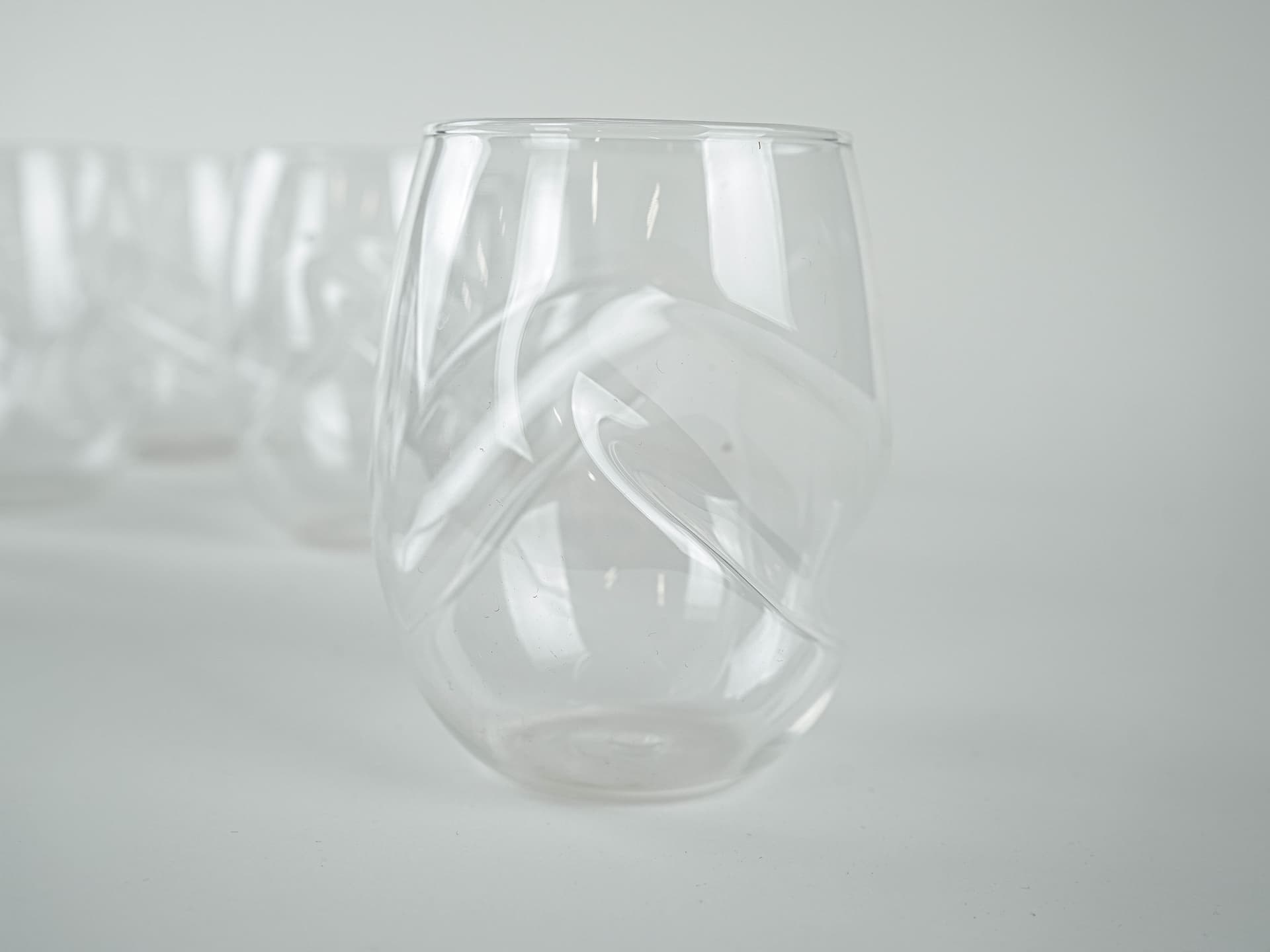 Set of glasses, transparent glass, Denmark, 1970s. - 328562