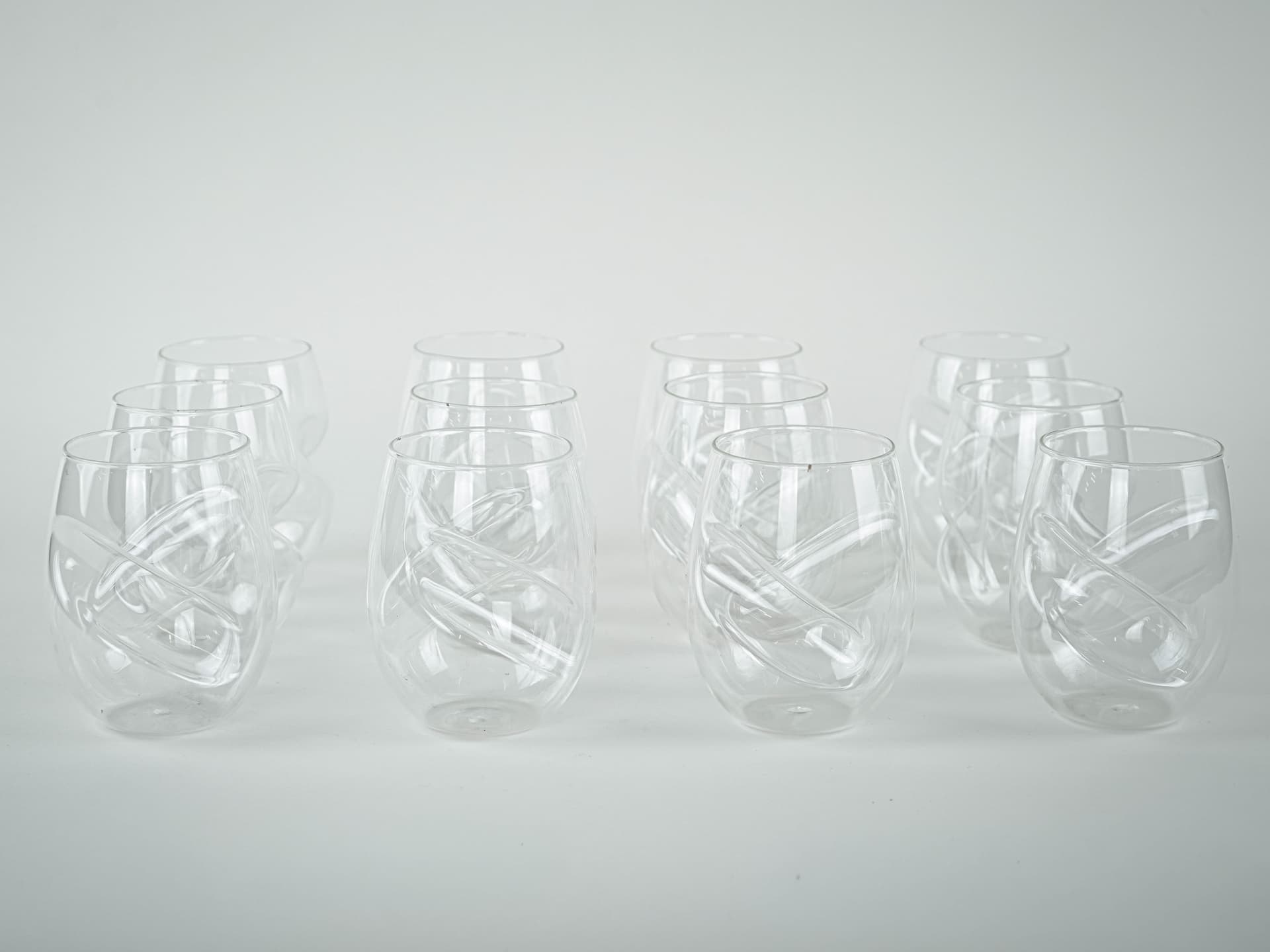 Set of glasses, transparent glass, Denmark, 1970s. - 328567