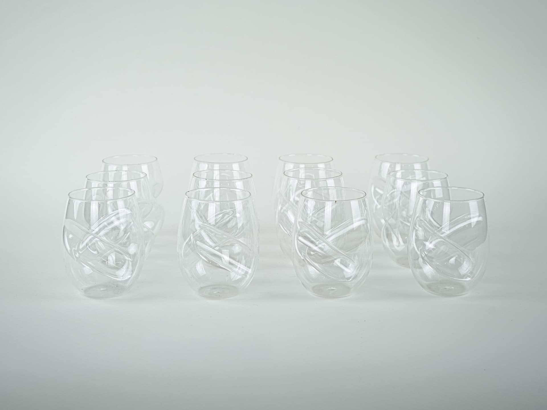 Set of glasses, transparent glass, Denmark, 1970s. - 328558