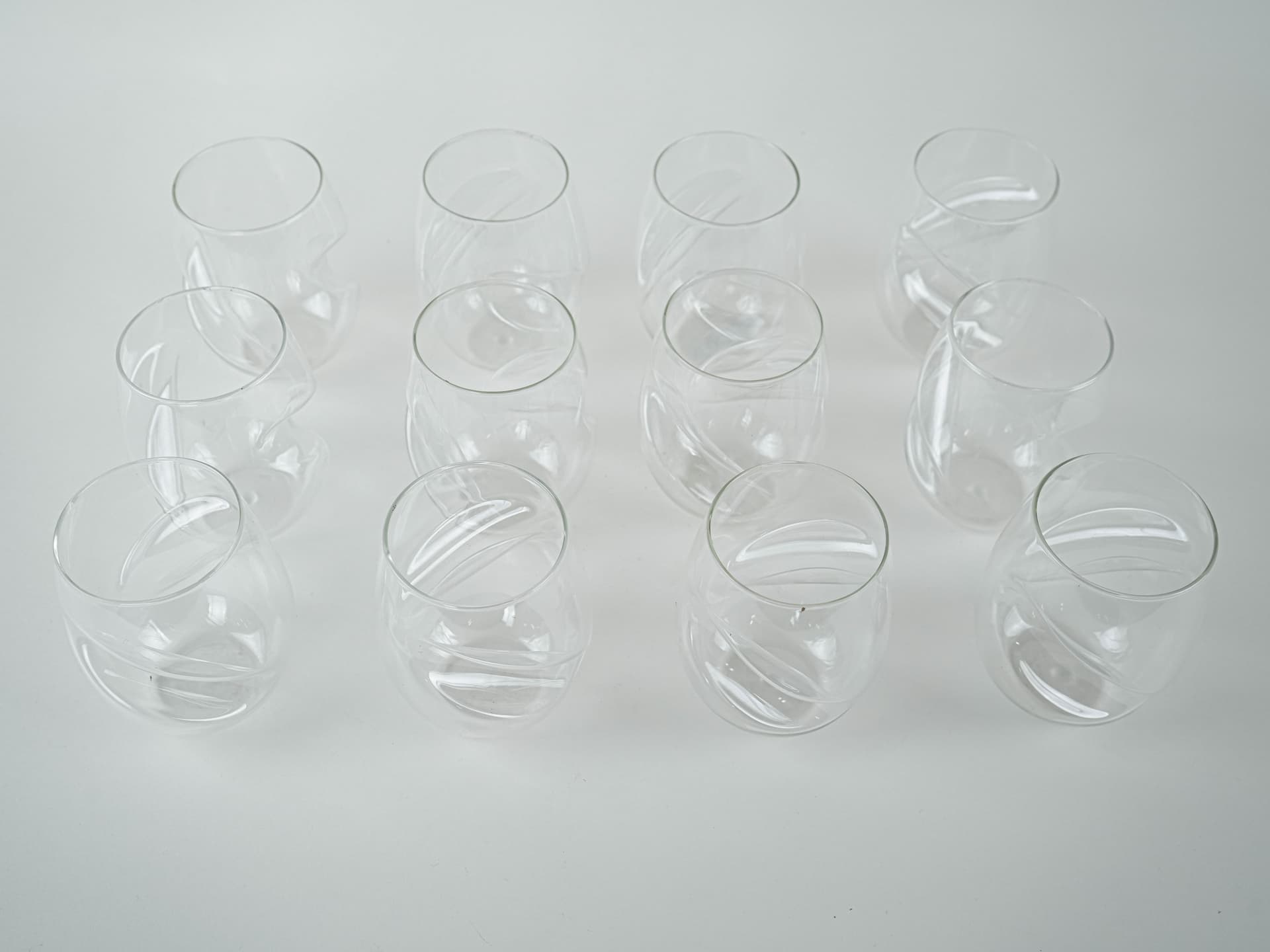 Set of glasses, transparent glass, Denmark, 1970s. - 328564