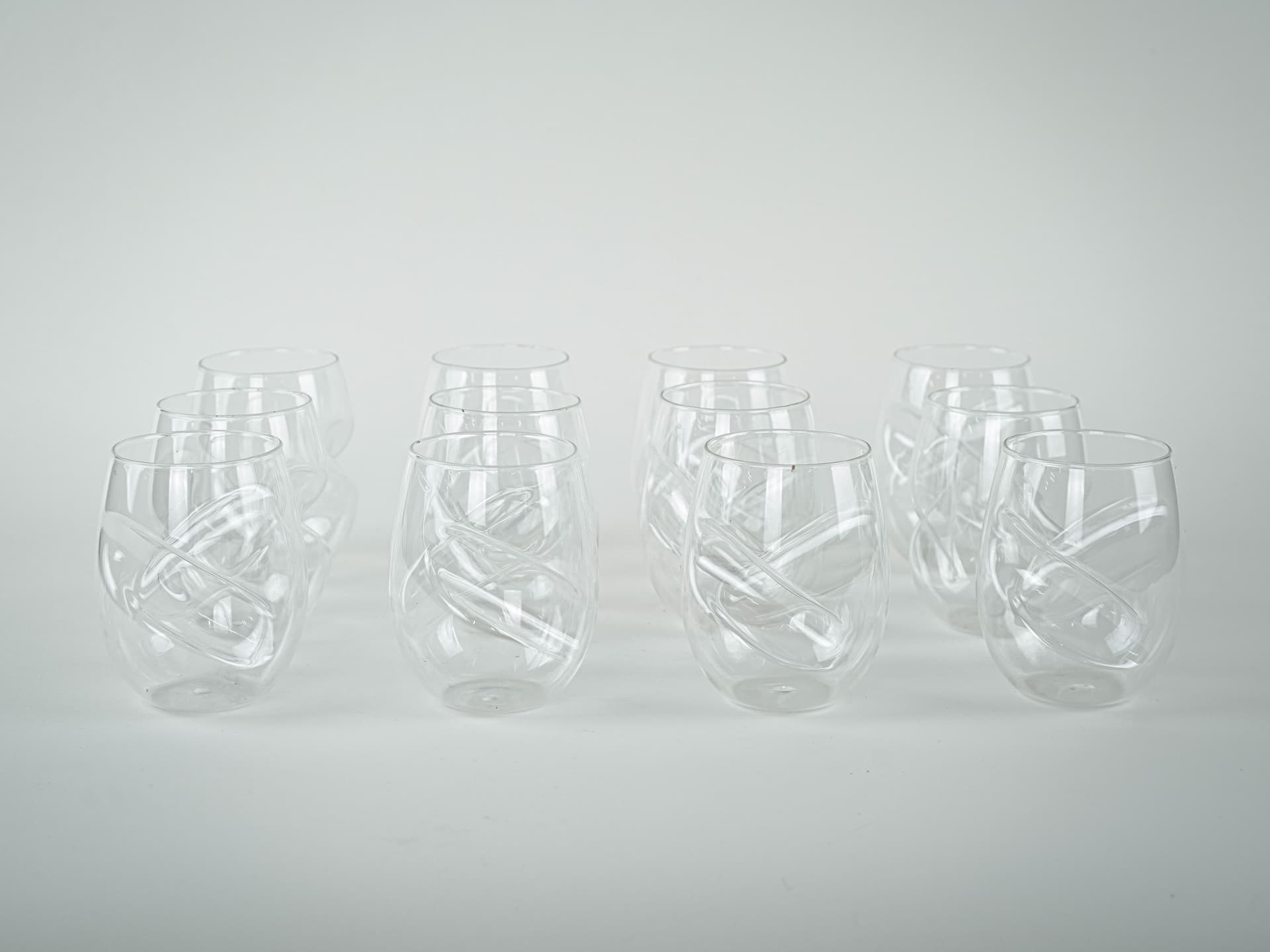 Set of glasses, transparent glass, Denmark, 1970s. - 328559