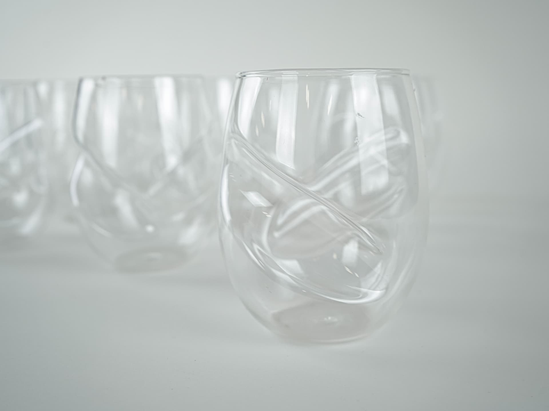 Set of glasses, transparent glass, Denmark, 1970s. - 328565