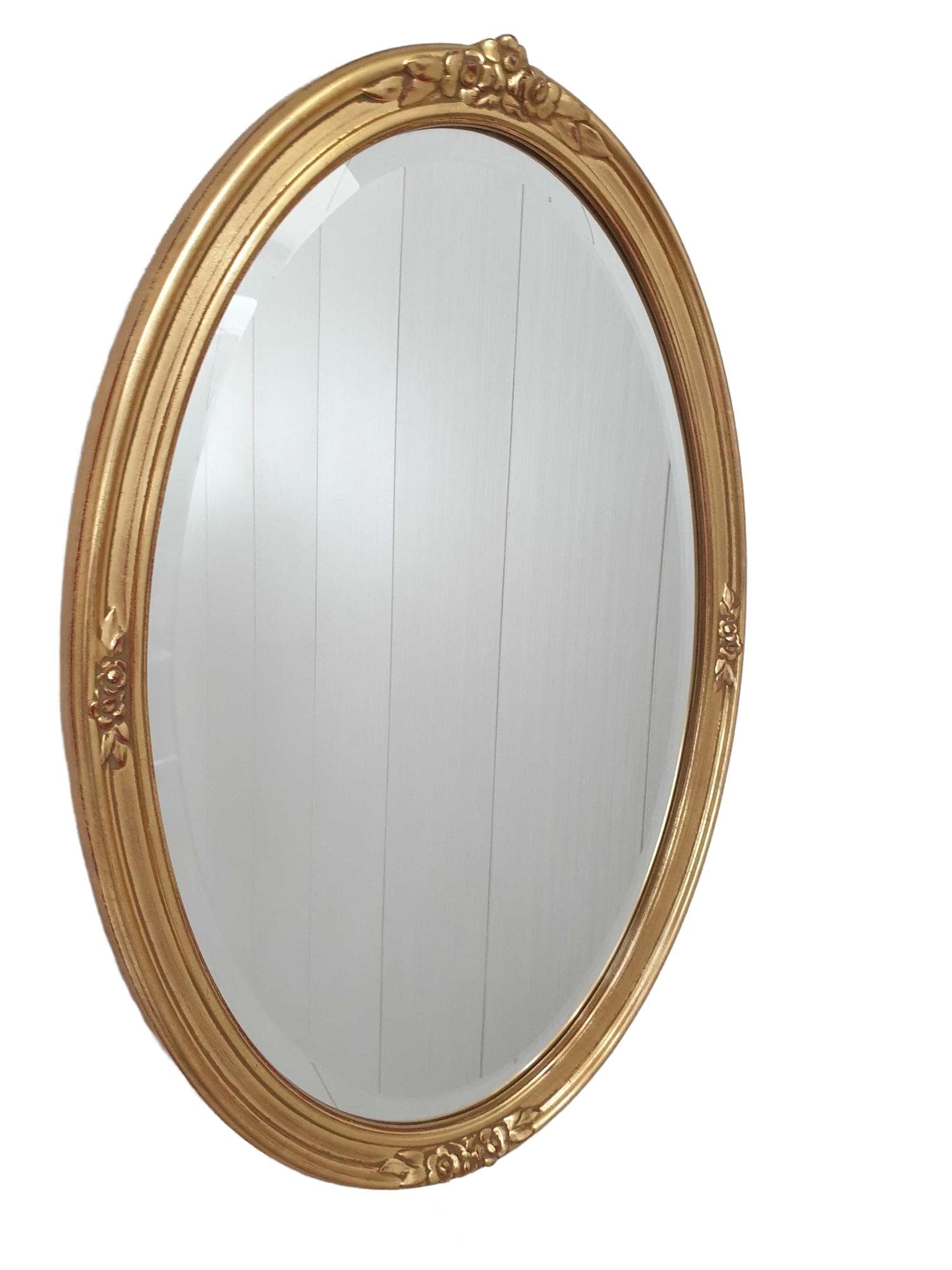 Wall mirror, gold wood, glass, Belgium, 1970s.