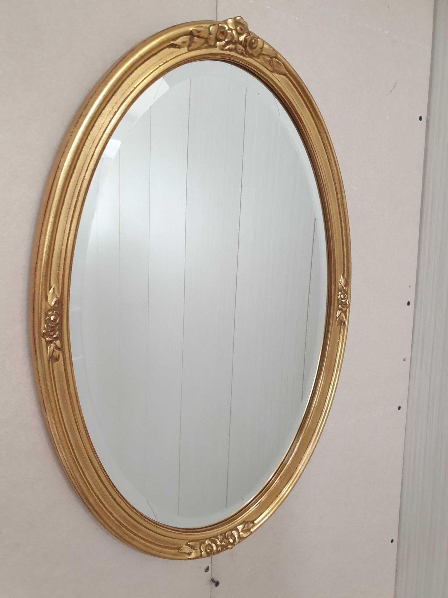 Wall mirror, gold wood, glass, Belgium, 1970s. - 328615