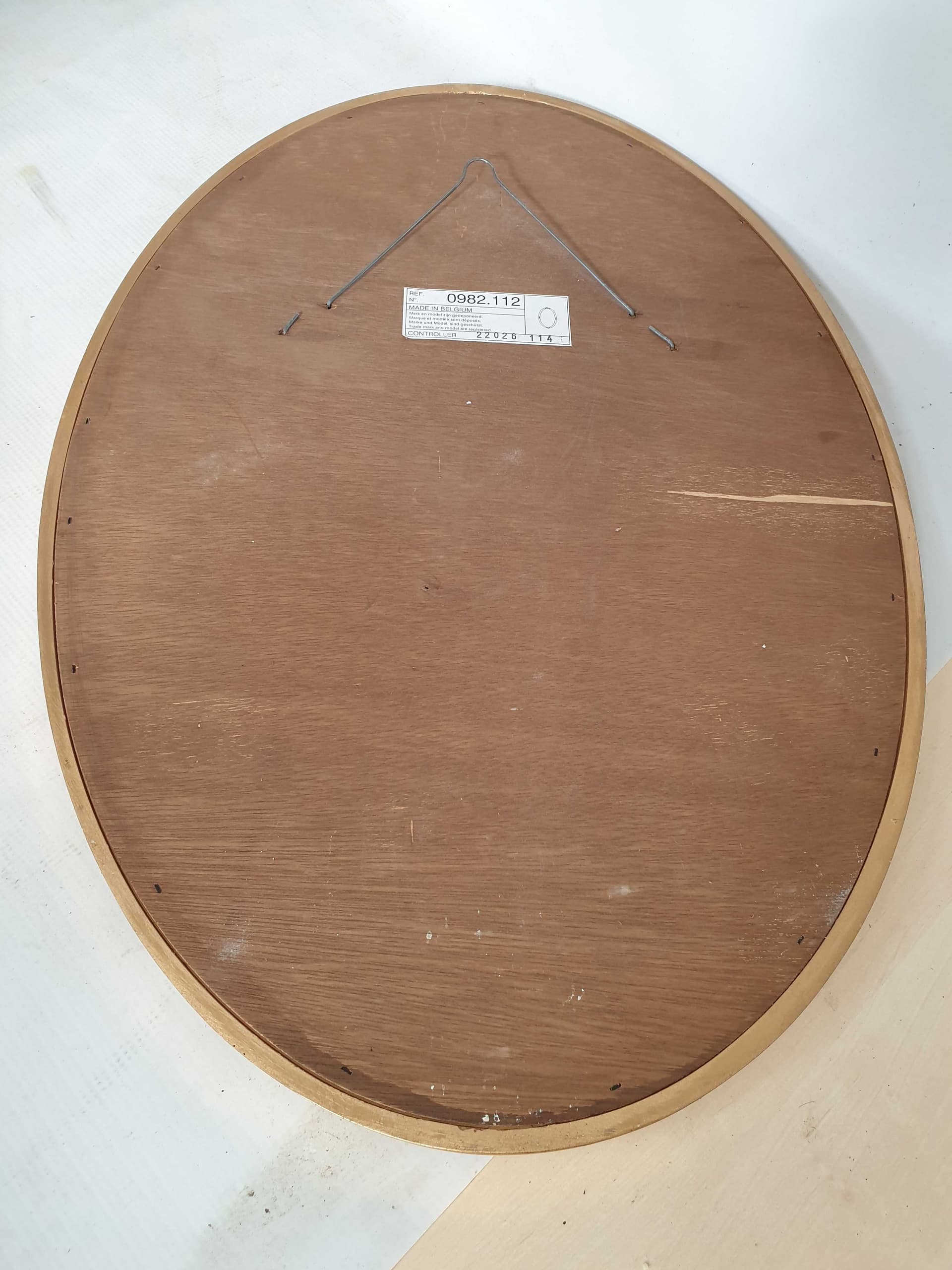 Wall mirror, gold wood, glass, Belgium, 1970s. - 328614