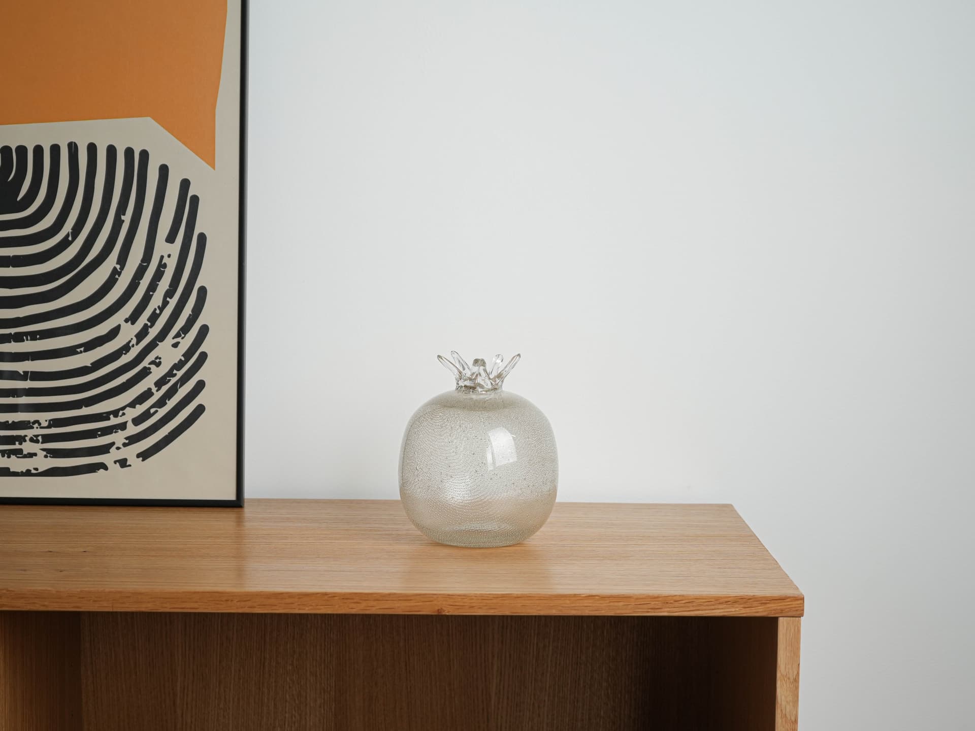 Vase, transparent glass, Denmark, 1970s. - 328591