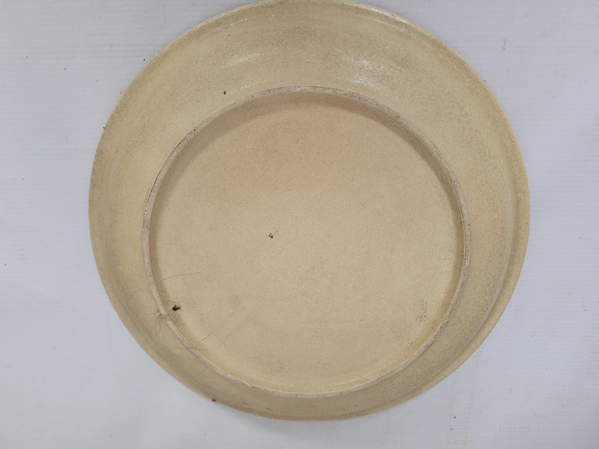 Vase with Plate, beige brown, ceramics, Jasba, Germany, 1970s. - 328602