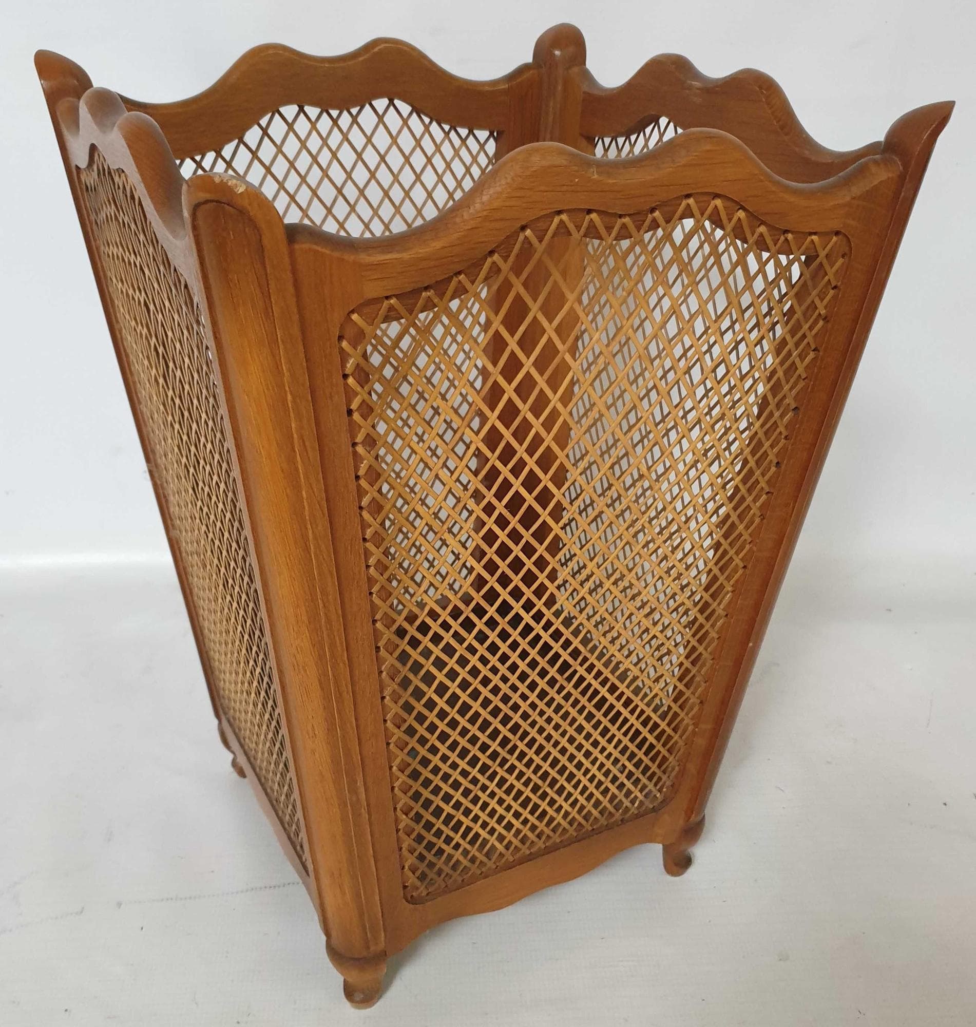 Umbrella Stand, brown wood, East Germany, 1960s. - 328597