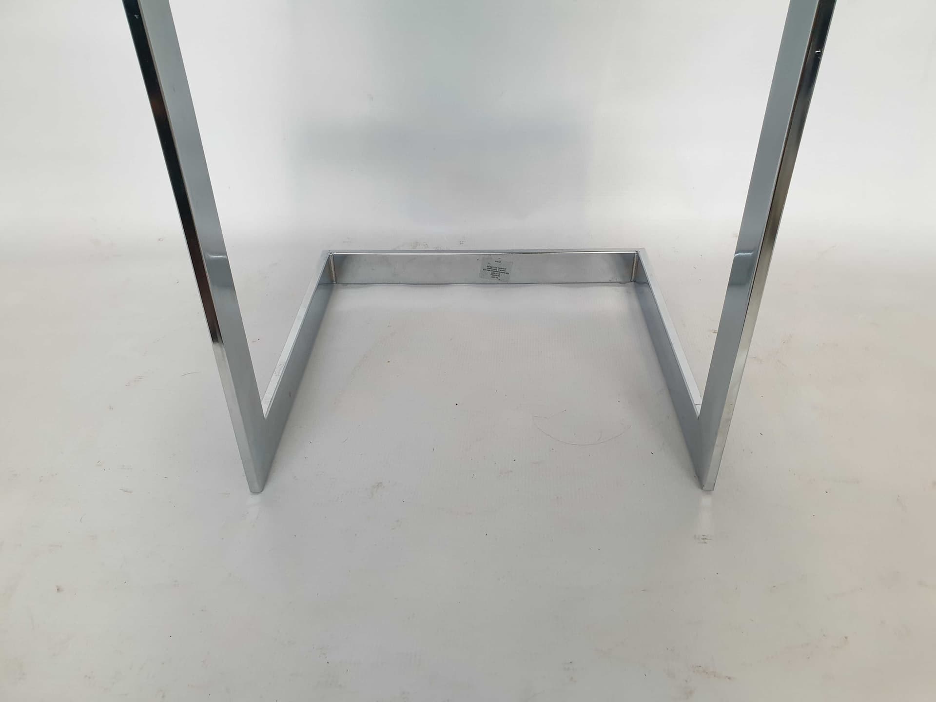 Side Table Gebra, transparent glass, silver chrome - 331952