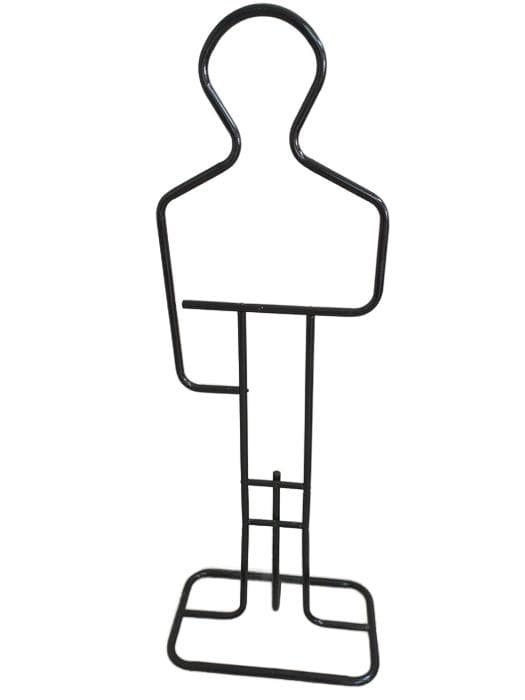 Freestanding coat rack, black metal, 1980s.
