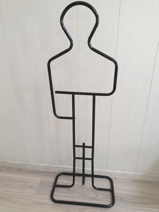 Freestanding coat rack, black metal, 1980s. - 331938