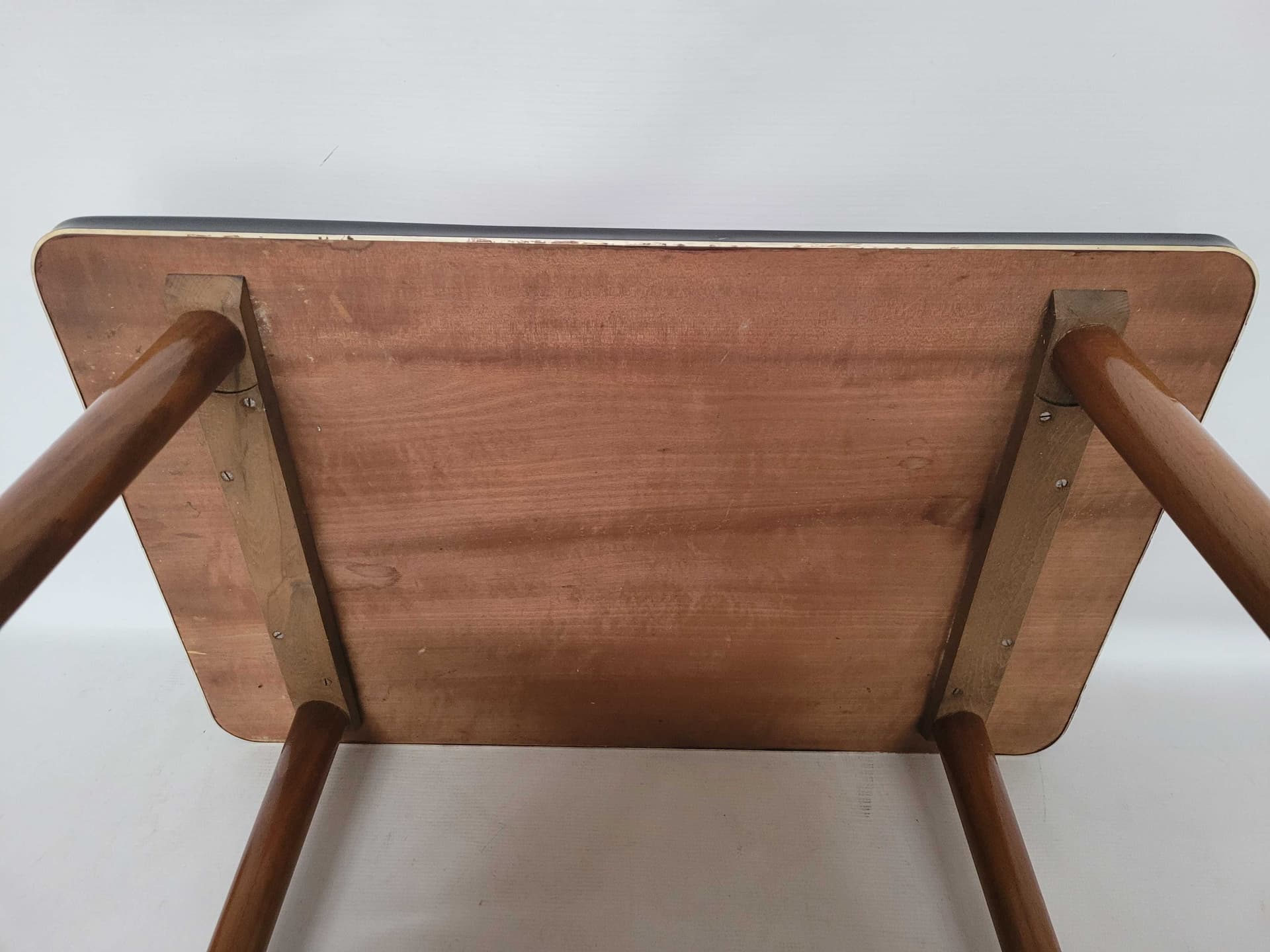 Side Table Patyczak, brown black white, wood, Poland, 1960s. - 331838