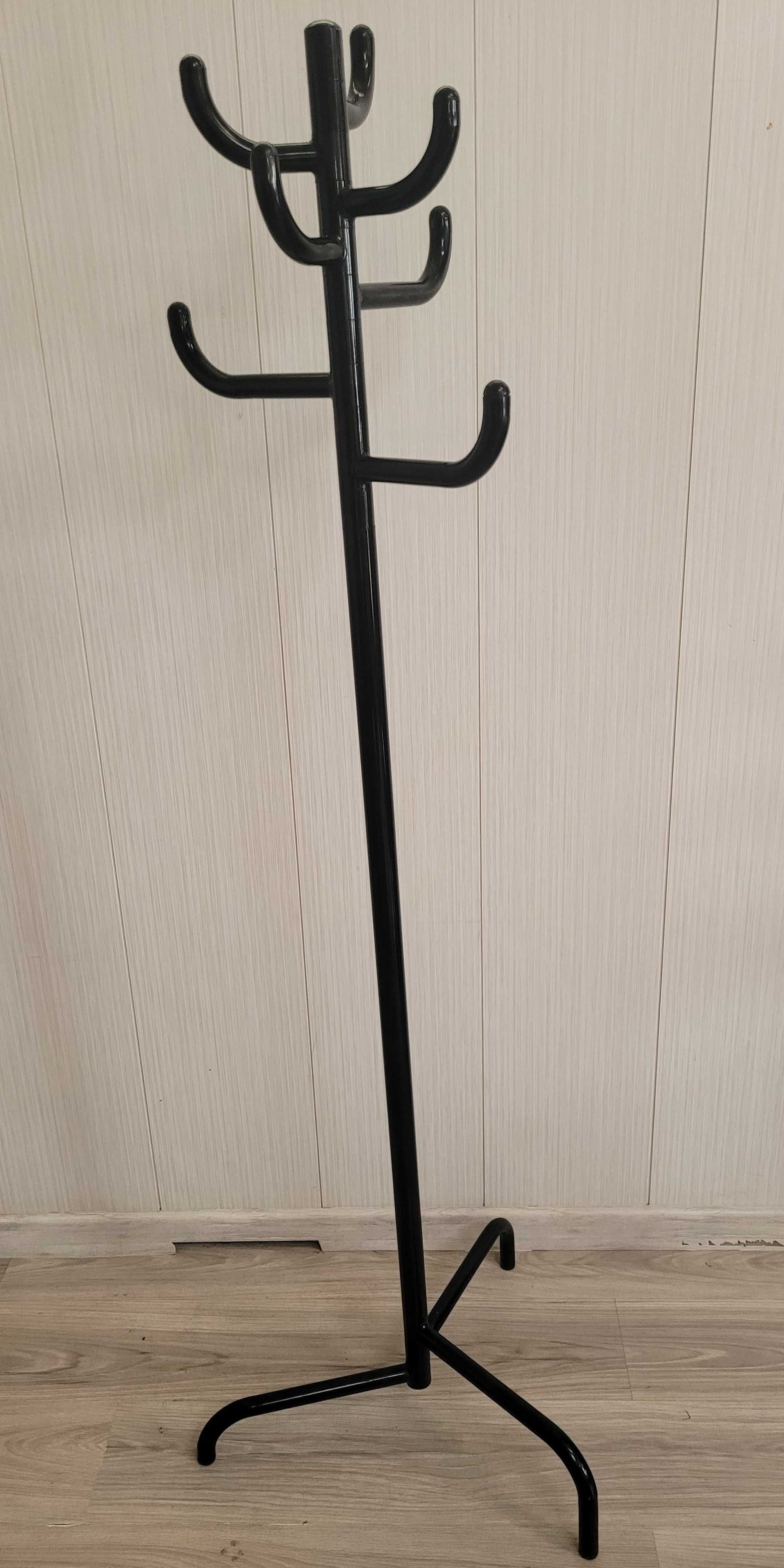 Standing coat rack Rutger Andersson, black metal, Ikea, Sweden, 1980s. - 331776