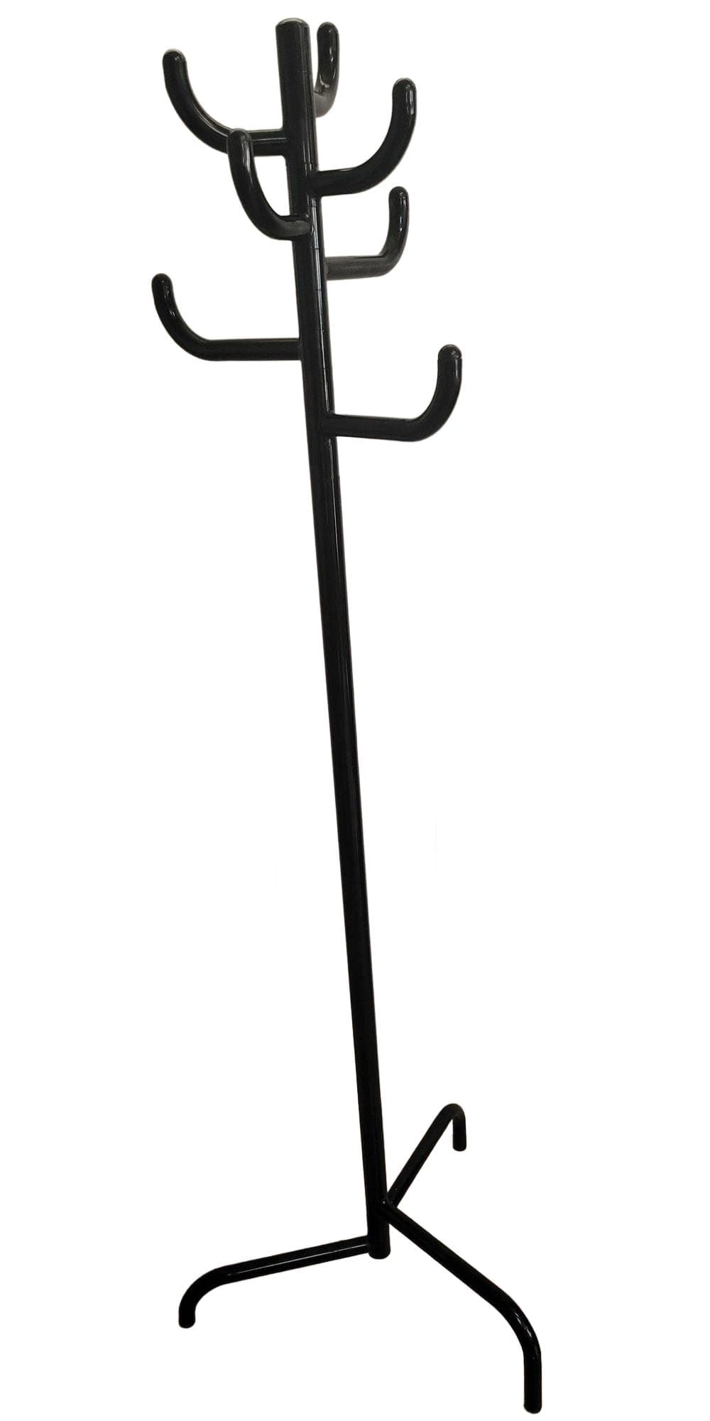 Standing coat rack Rutger Andersson, black metal, Ikea, Sweden, 1980s.