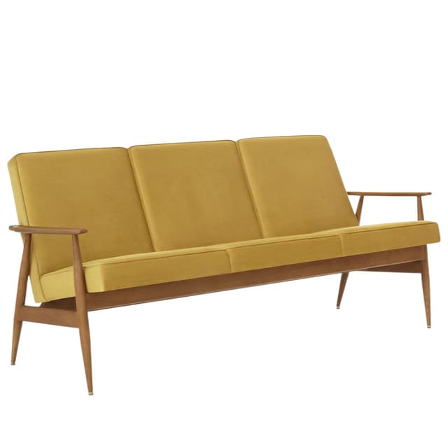 Sofa trzyosobowa Fox, Shine Velvet Mustard, jesion, 366 Concept - WYMIARY