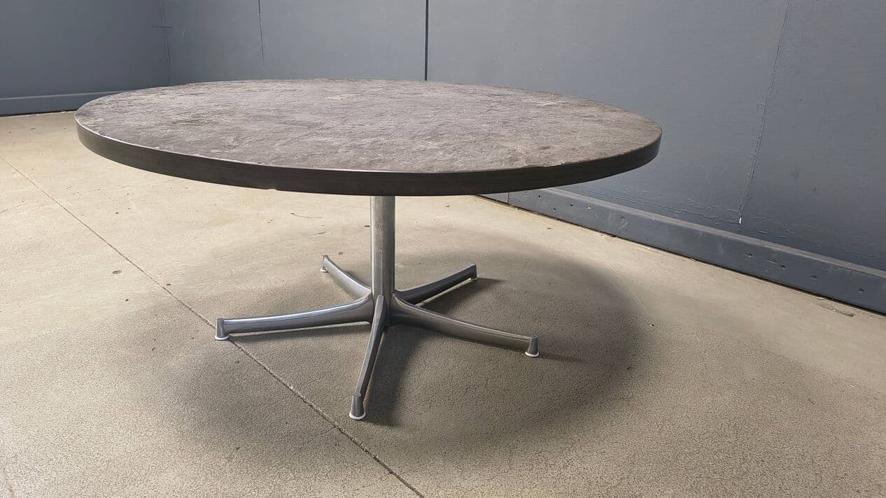Stolik kawowy, kamień łupek szary, metal, Walter Knoll, Niemcy, lata 60. - 331144