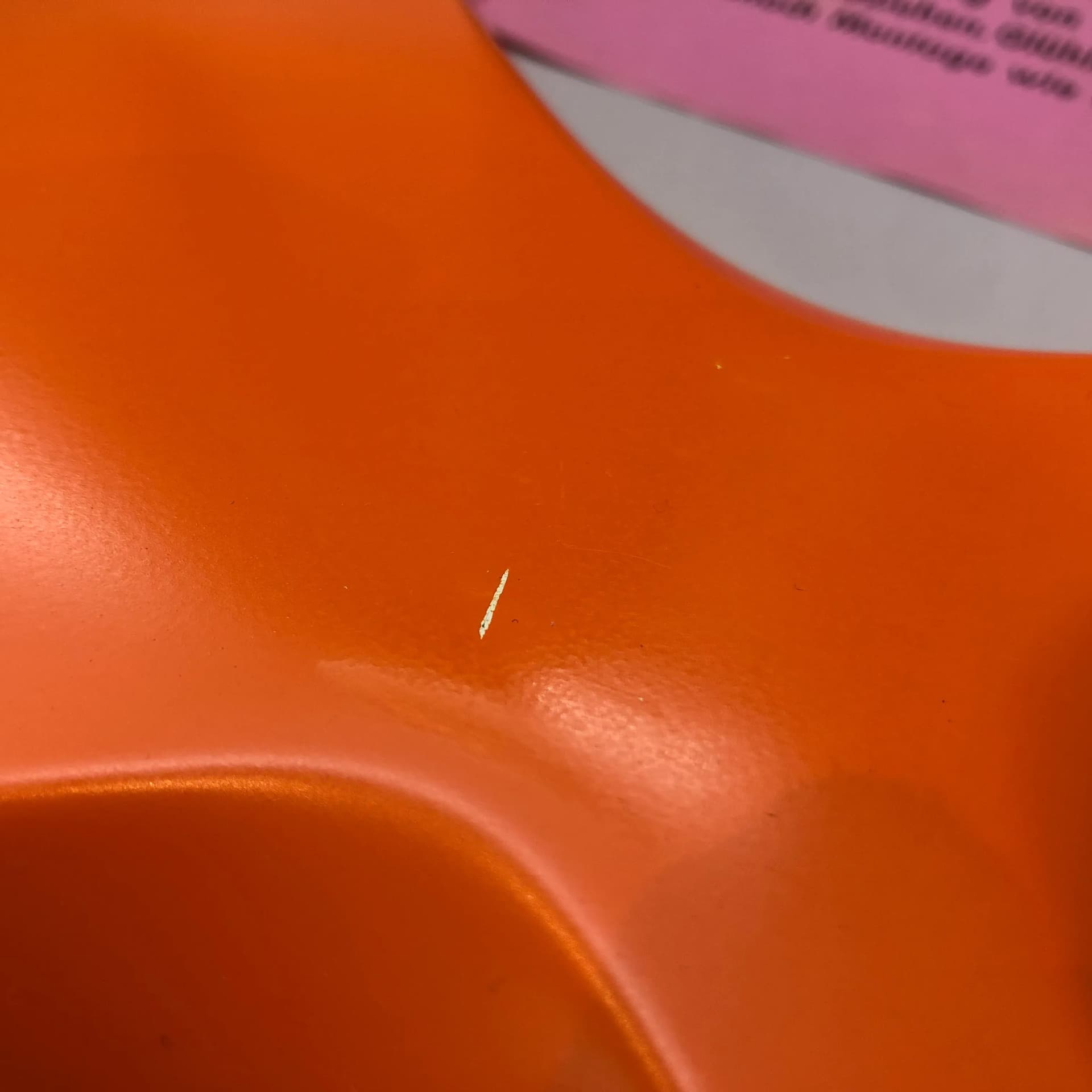 Kinkiet Space Age, pomarańczowy, metal, proj. K. Link, Niemcy, lata 70. - 24622