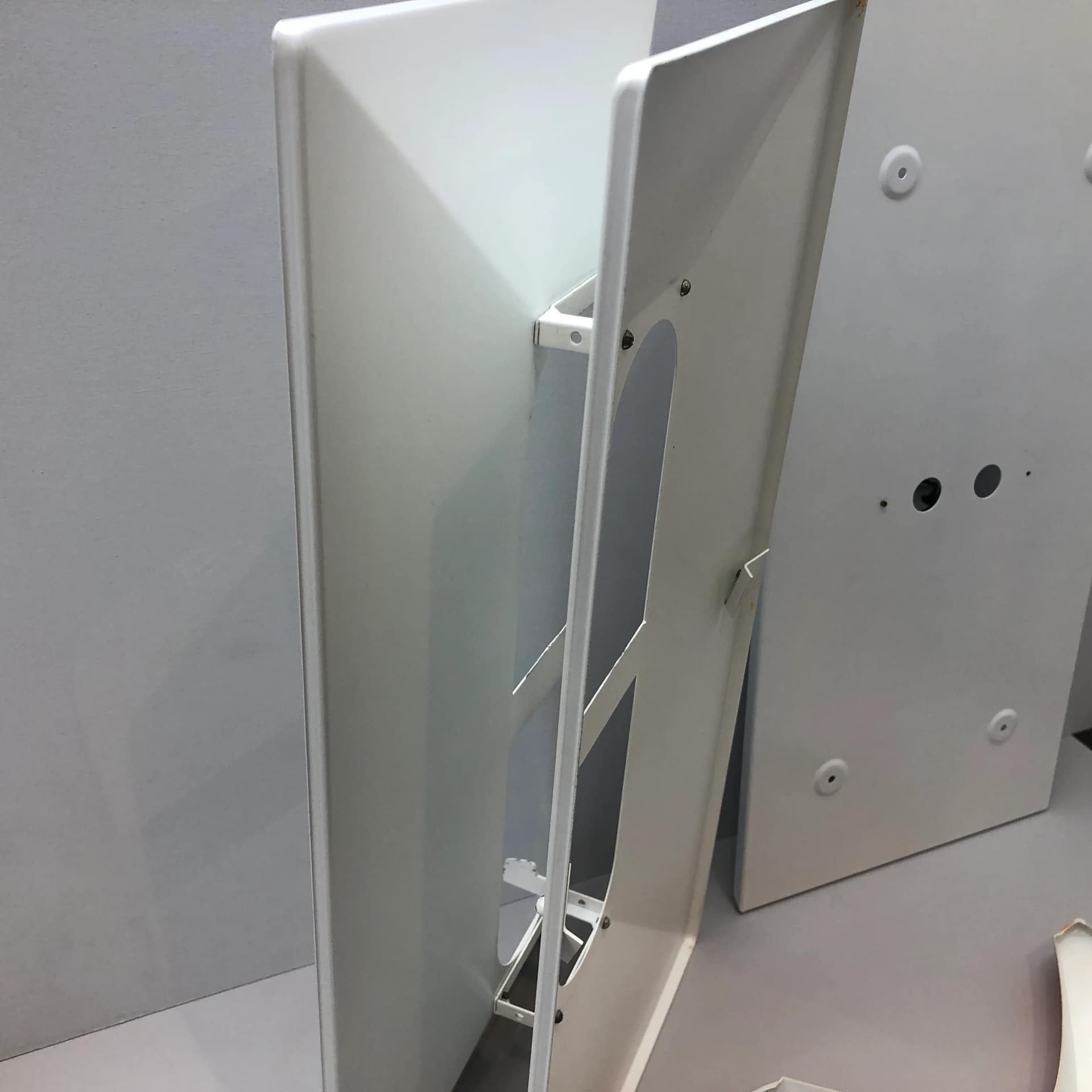 Kinkiet Space Age, pomarańczowy, metal, proj. K. Link, Niemcy, lata 70. - 24623