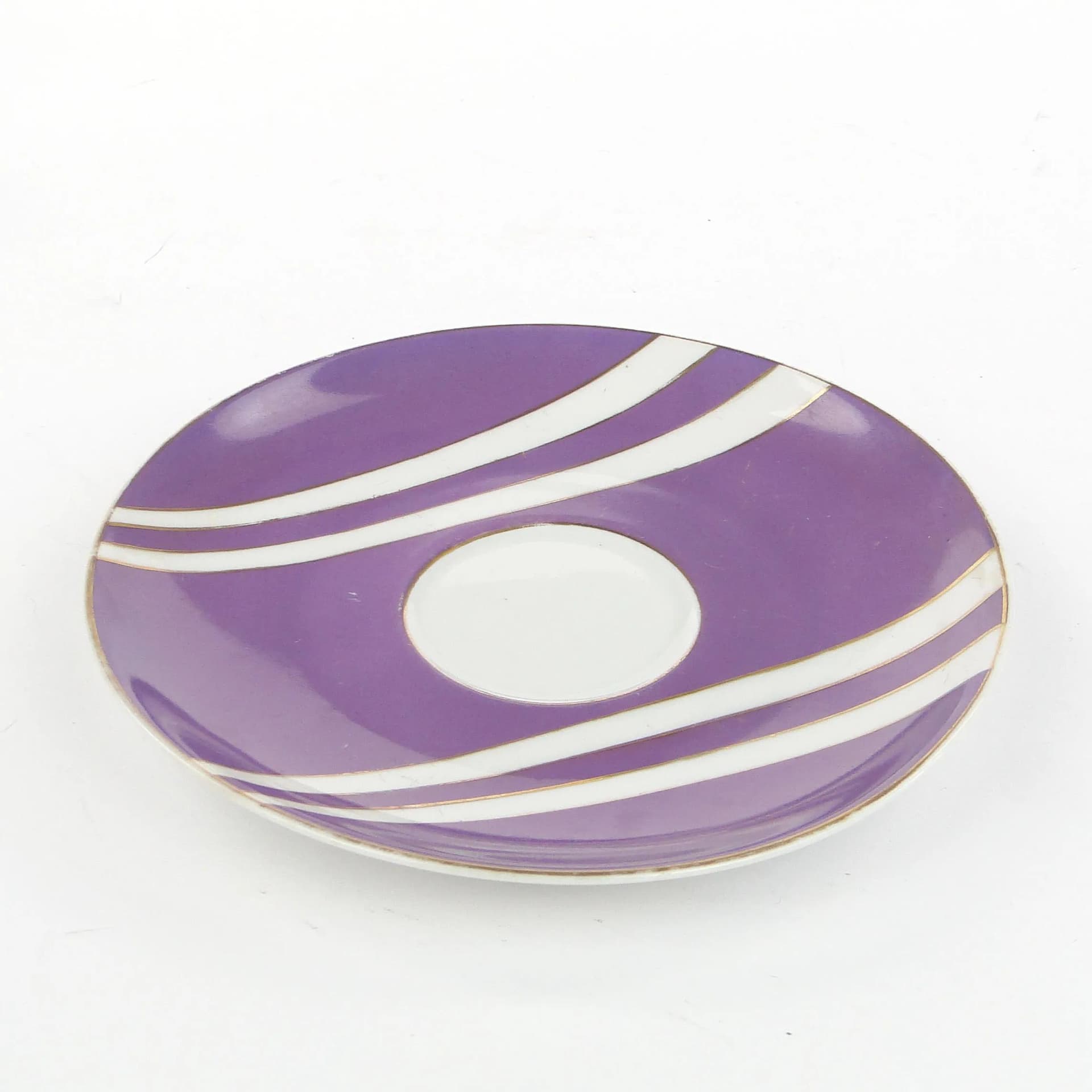 Violet Porcelain Krokus Saucer, by W. Potacki for Ćmielów, Poland, 1960s - 24665