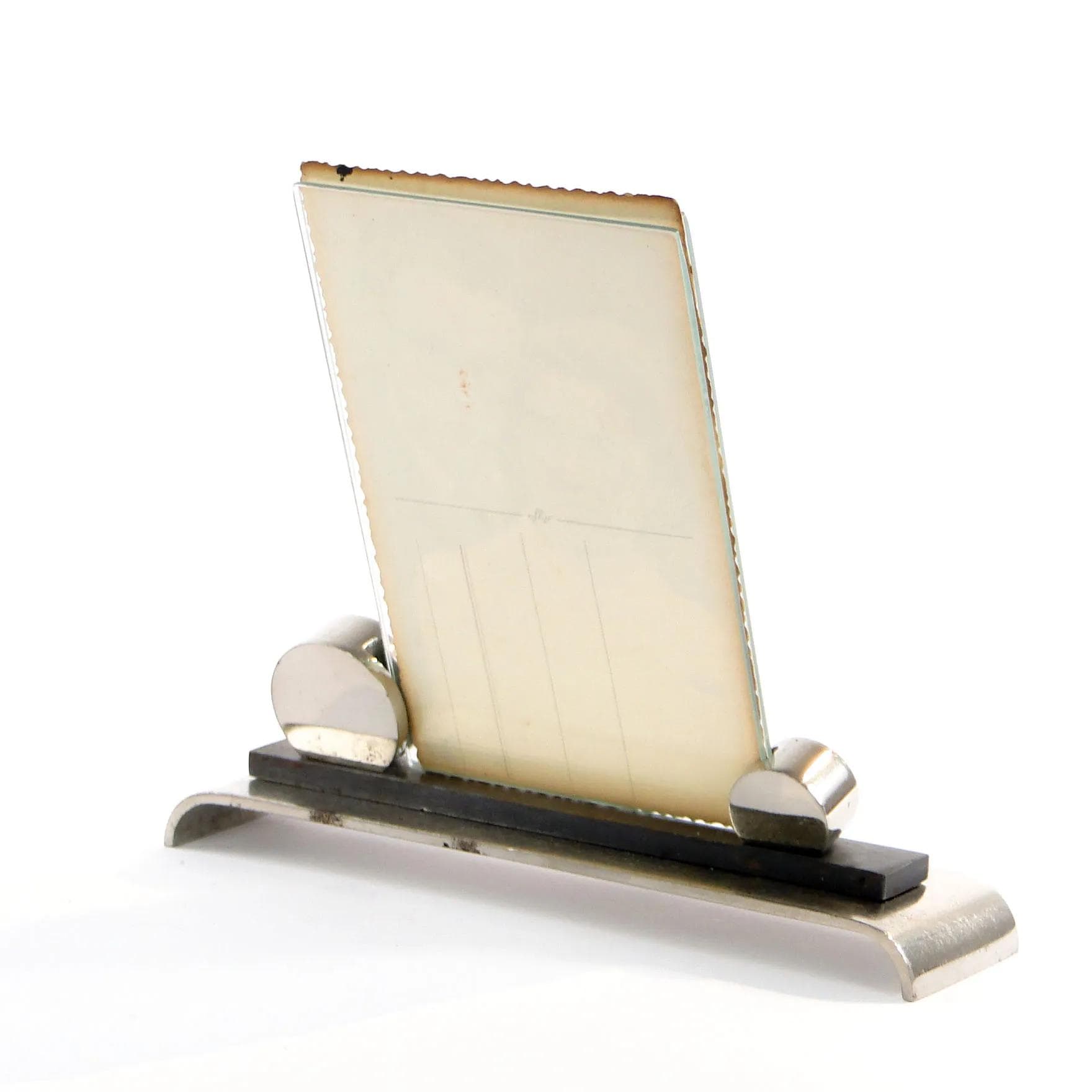 Photo frame Art Deco, silver nickel-plated steel, Poland, 1920s - 24658