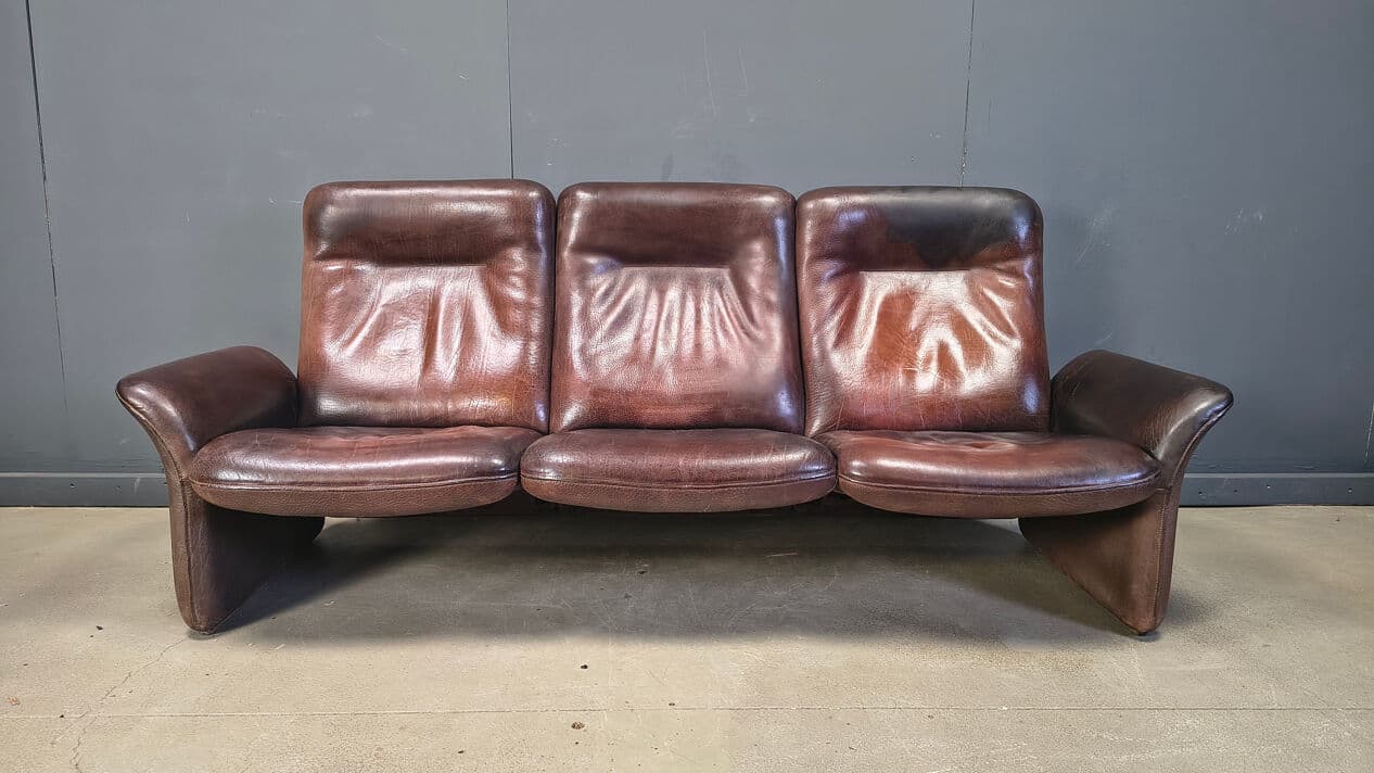 Four-piece sofa set DS 50, brown leather, de Sede, Switzerland, 1970s. - 330562
