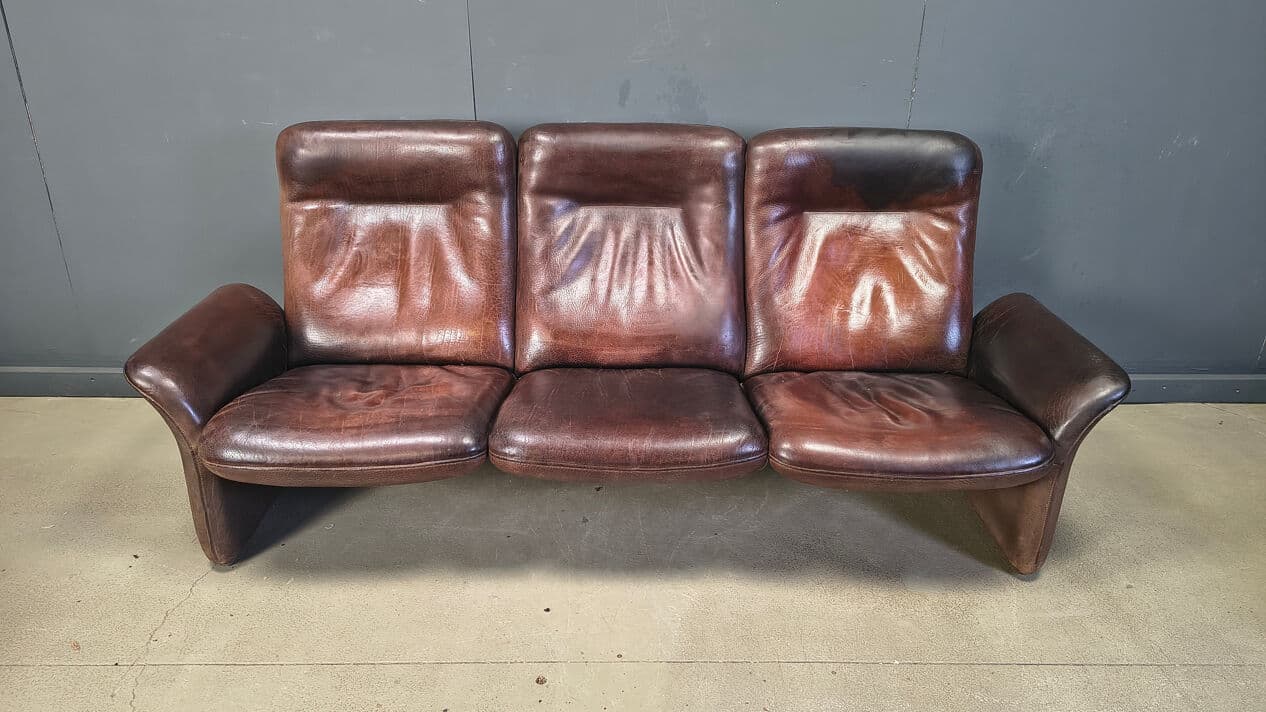 Four-piece sofa set DS 50, brown leather, de Sede, Switzerland, 1970s. - 330561