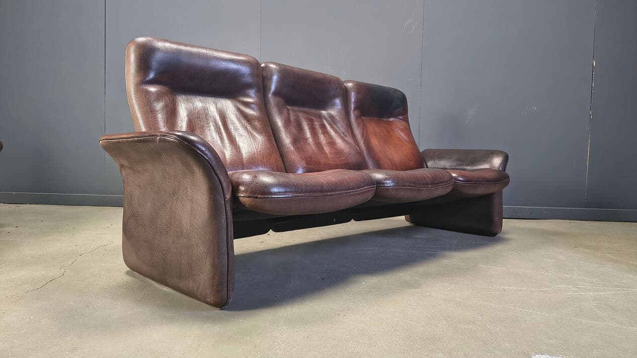 Four-piece sofa set DS 50, brown leather, de Sede, Switzerland, 1970s. - 330566