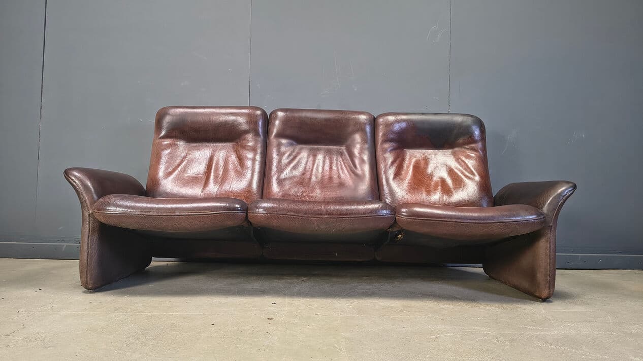 Four-piece sofa set DS 50, brown leather, de Sede, Switzerland, 1970s. - 330564