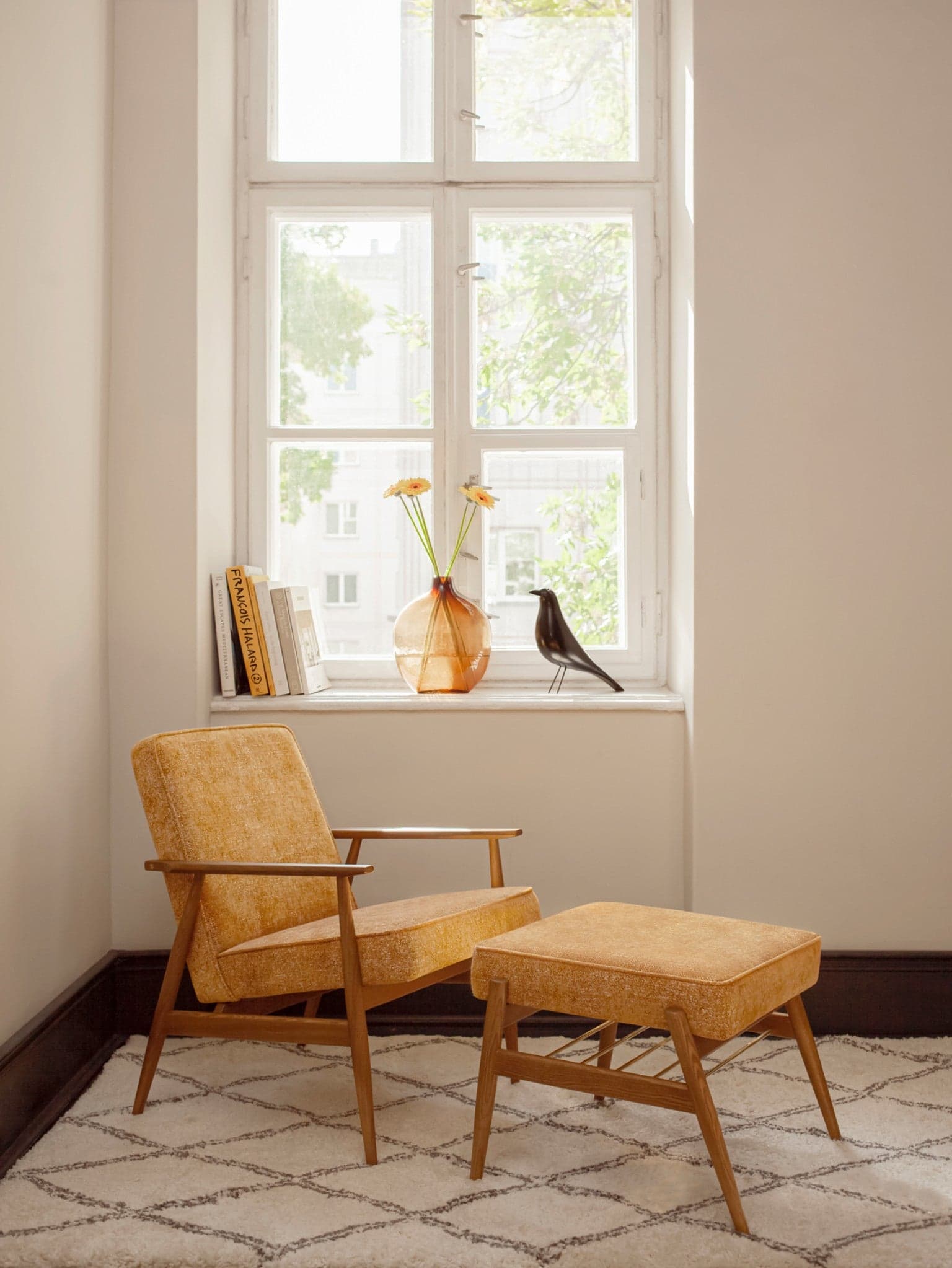 Podnóżek Fox, Marble Mustard, jesion 03 Dark, 366 Concept - 24796