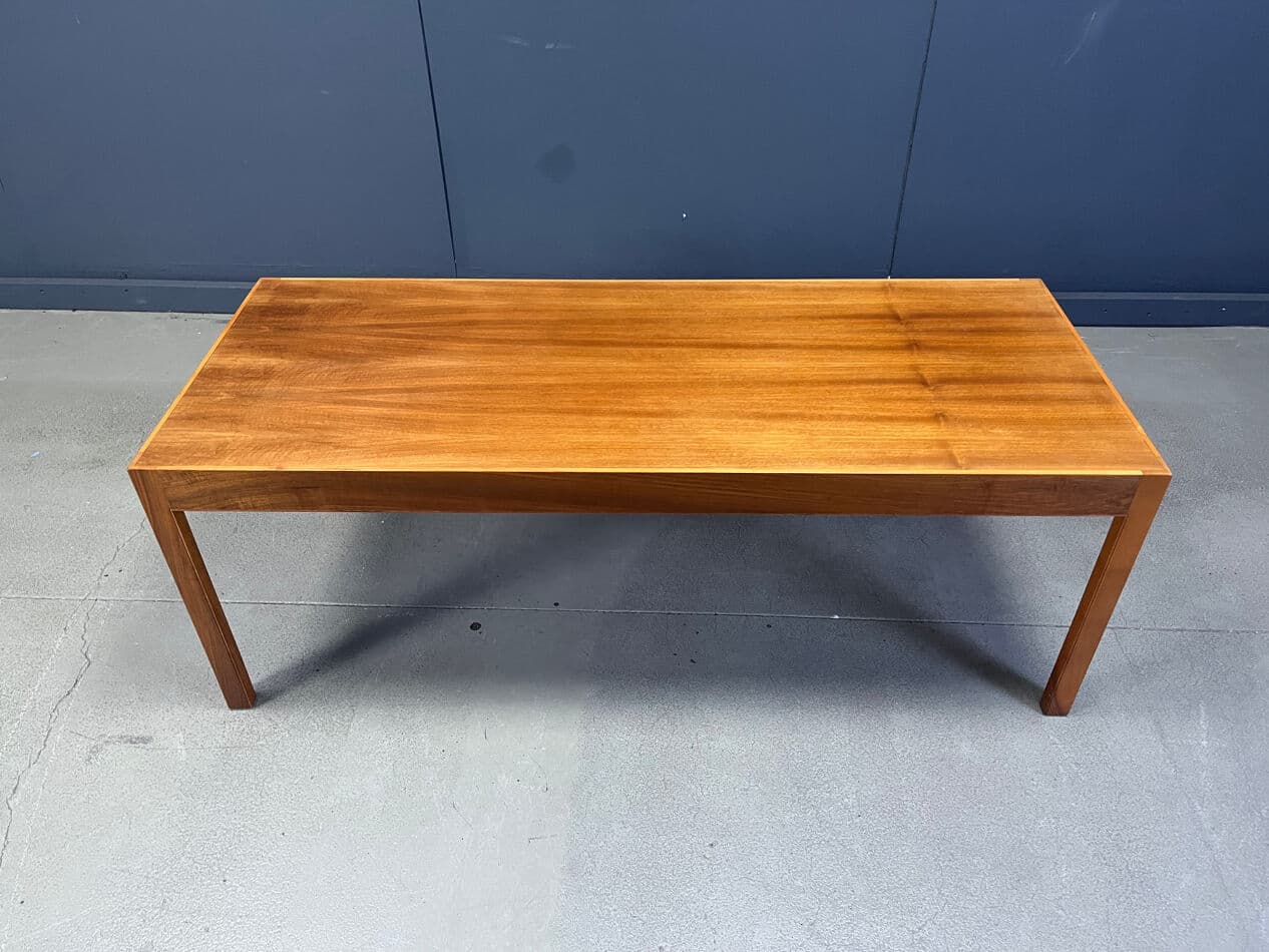 Coffee Table Konge, brown walnut, by R. Thygesen & J. Sørensen, Belgium, 1960s. - 329965