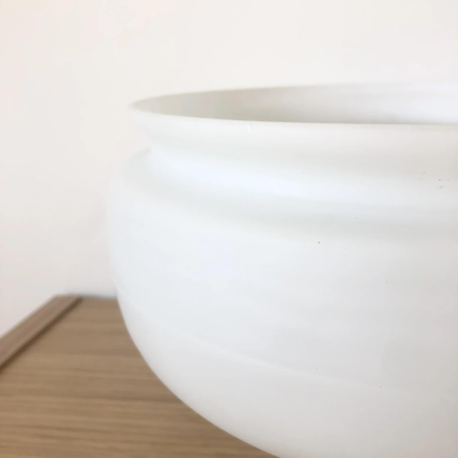 Plafon Space Age, szkło opalowe białe, stal chromowana, Niemcy, lata 70. - 24933