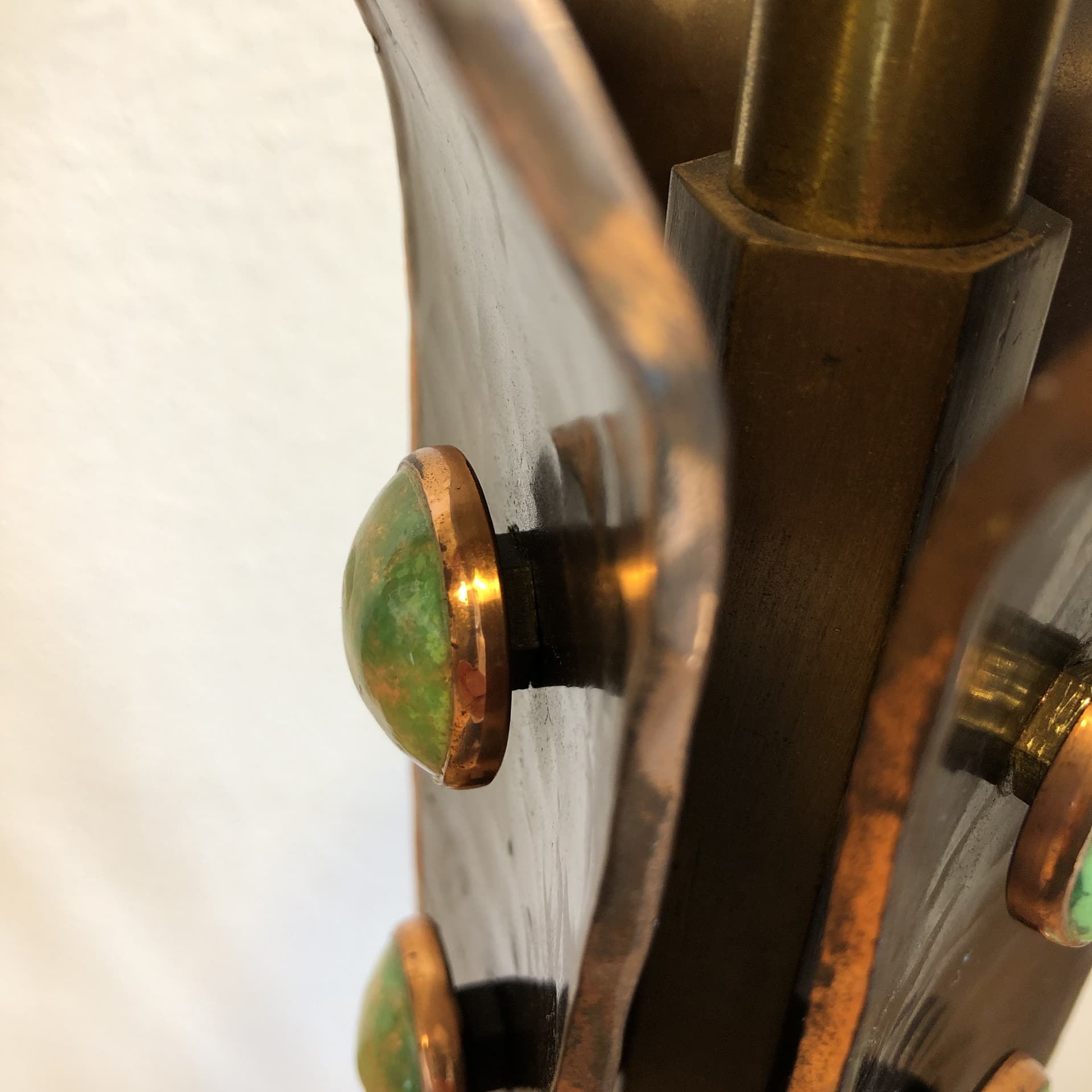 Miedziany podłogowy świecznik, Niemcy, lata 60. - 24929