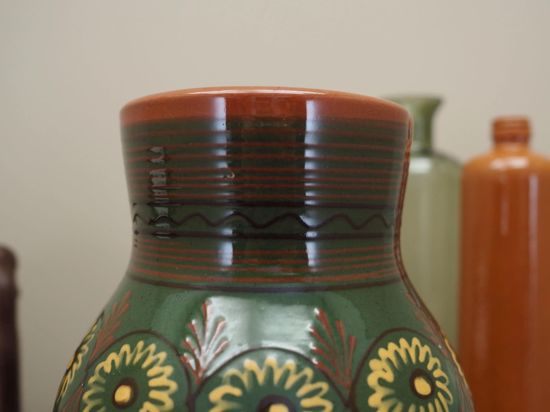 Vase, olive, ceramics, Denmark, 1970s - 24705