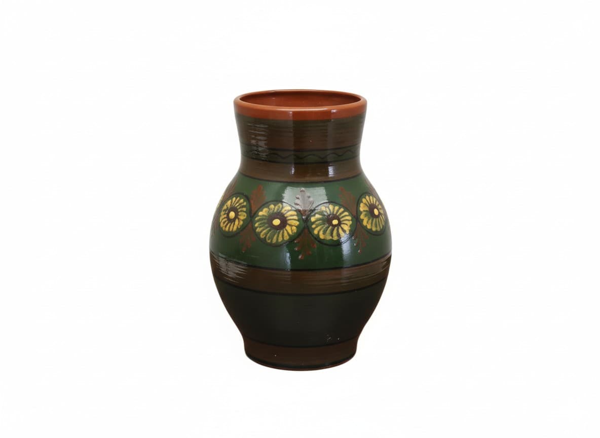 Vase, olive, ceramics, Denmark, 1970s