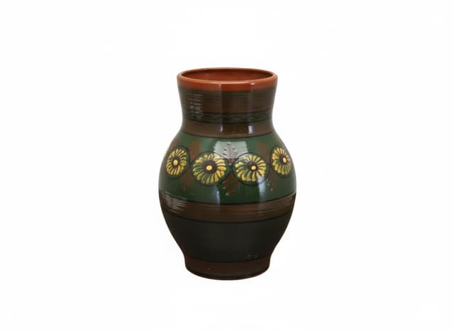 Vase, olive, ceramics, Denmark, 1970s - DIMENSION