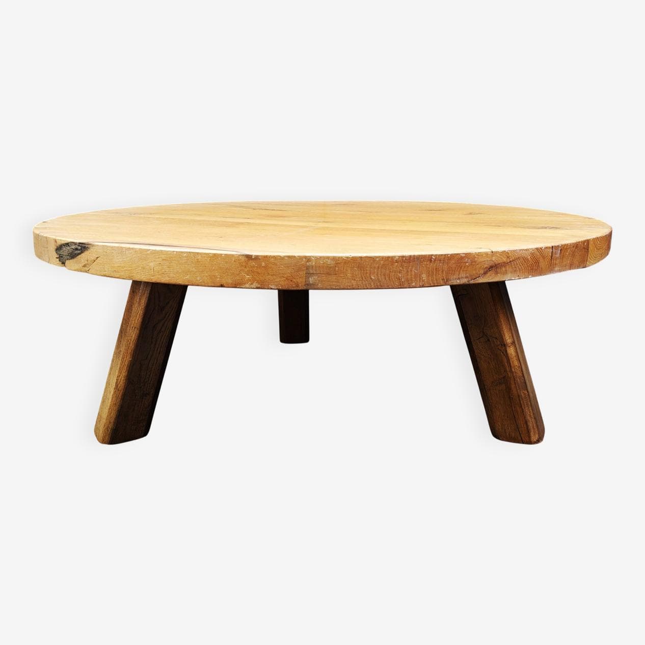 Coffee Table Brutalist, brown oak, Belgium, 1960s - 329313