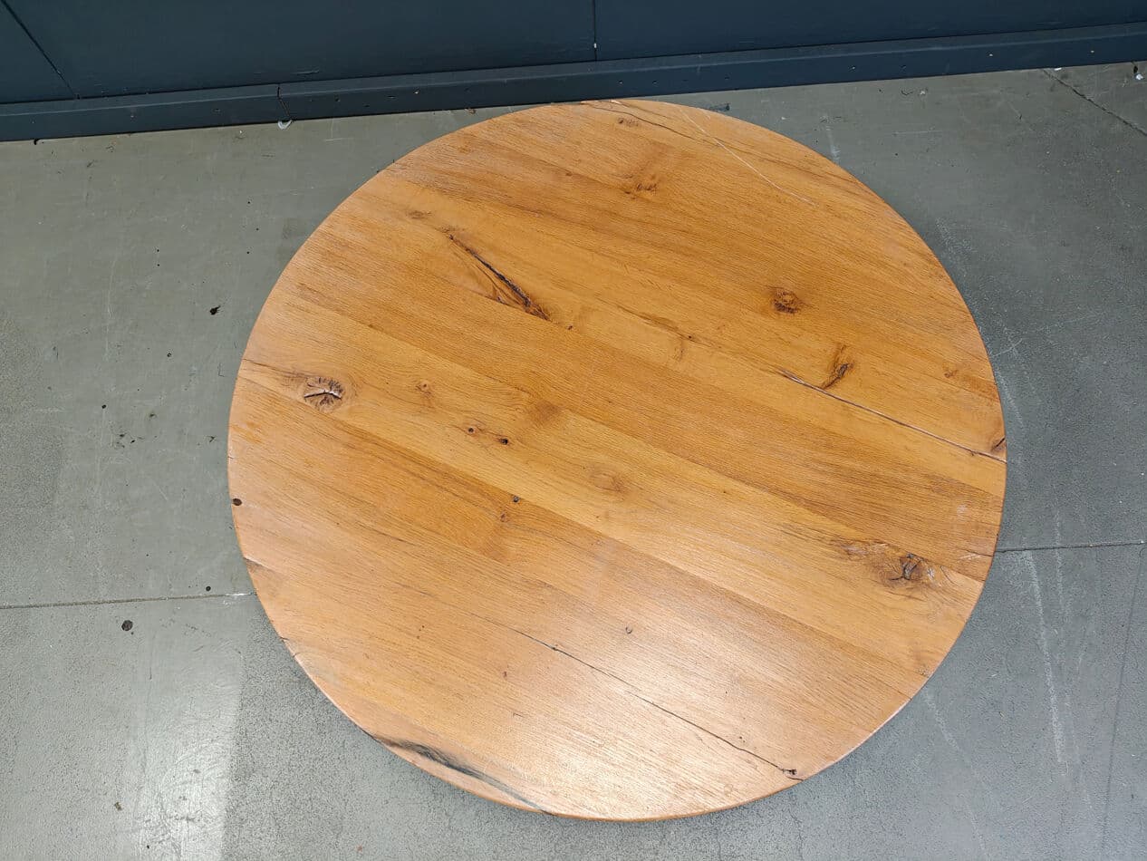 Coffee Table Brutalist, brown oak, Belgium, 1960s - 329312