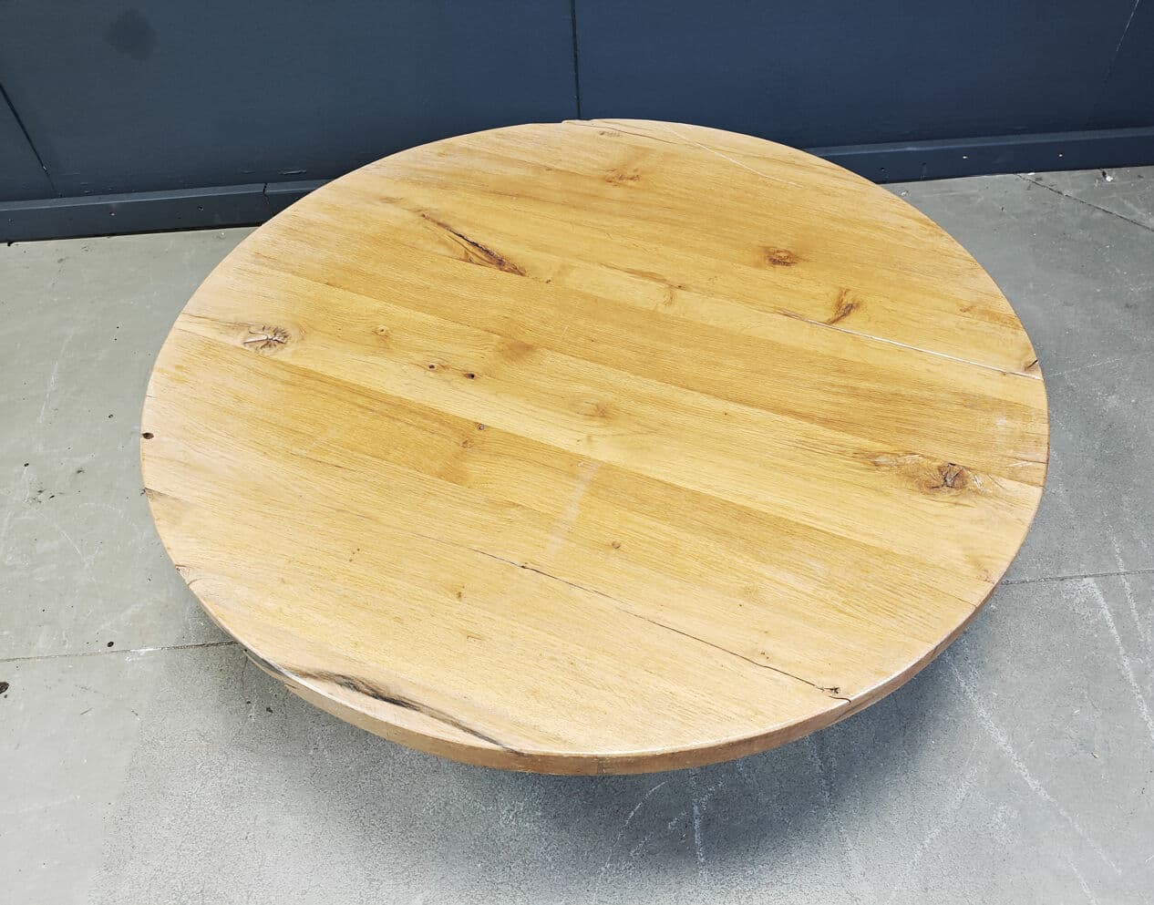 Coffee Table Brutalist, brown oak, Belgium, 1960s - 329311