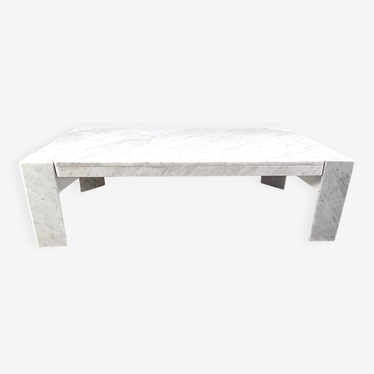Coffee table, white marble, Italy, 1970s. - 329161