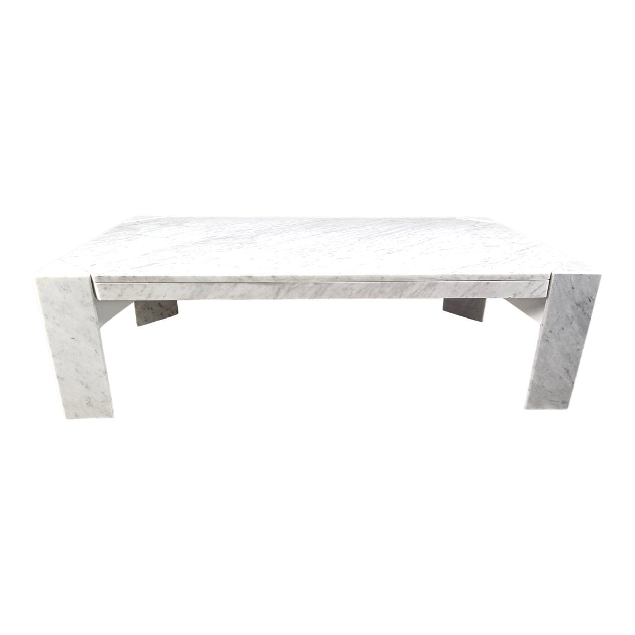 Coffee table, white marble, Italy, 1970s.