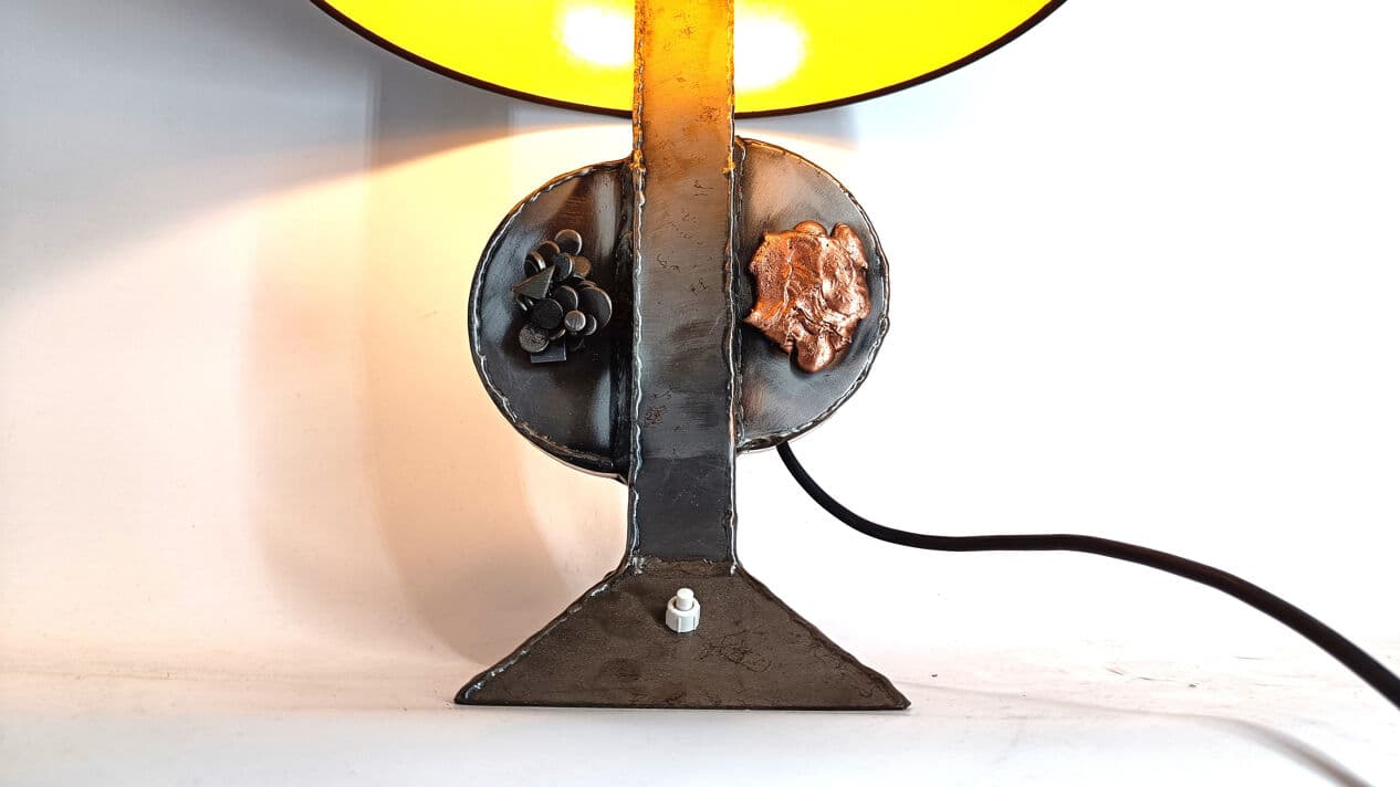Para lamp stołowych brutalistycznych, aluminium srebrny, tkanina czarna, Belgia, lata 70. - 328931