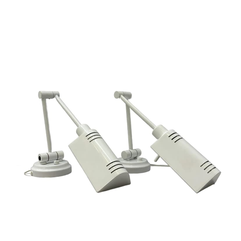 Para kinkietów, Holtkötter, metal biały, Niemcy, lata 90.