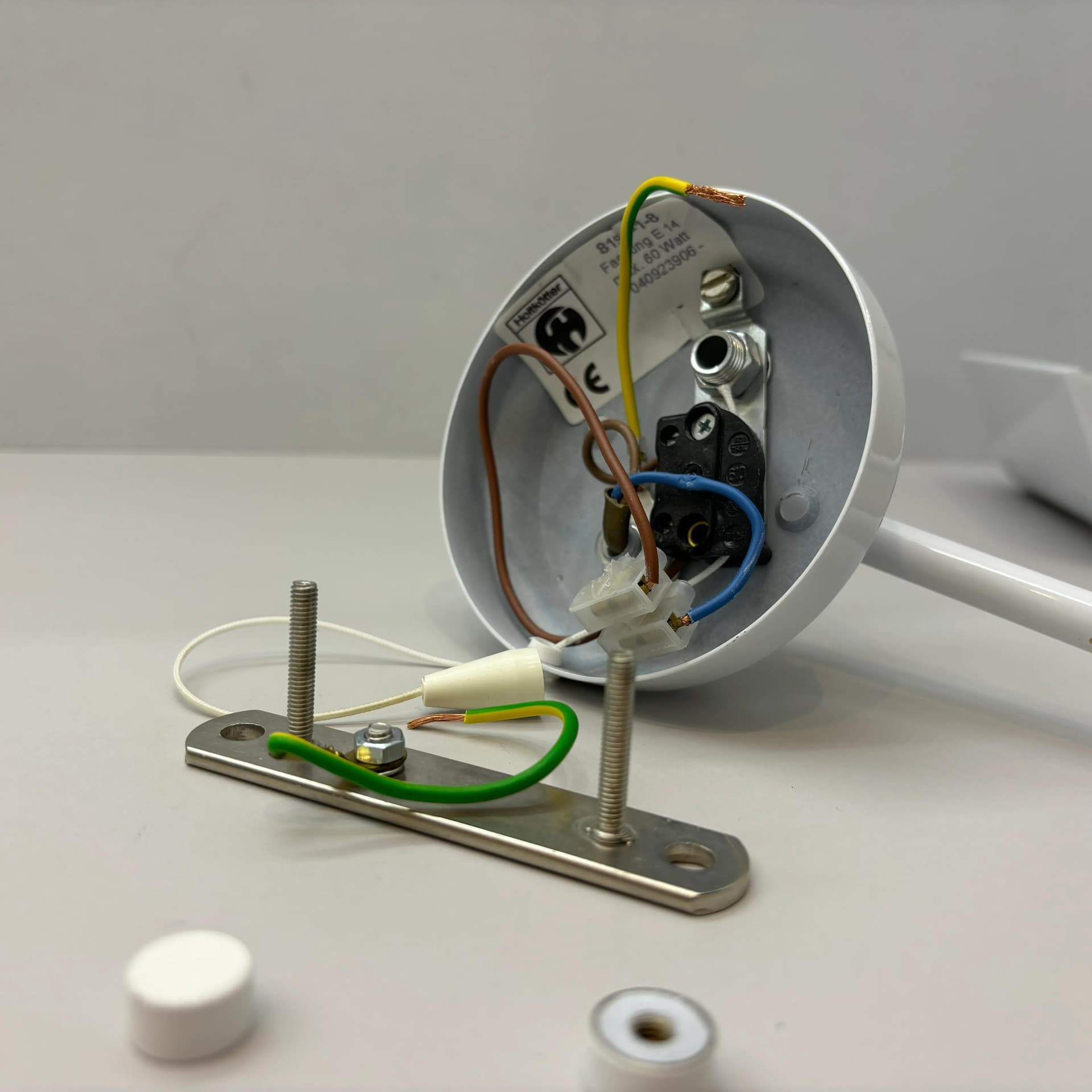 Para kinkietów, Holtkötter, metal biały, Niemcy, lata 90. - 24909