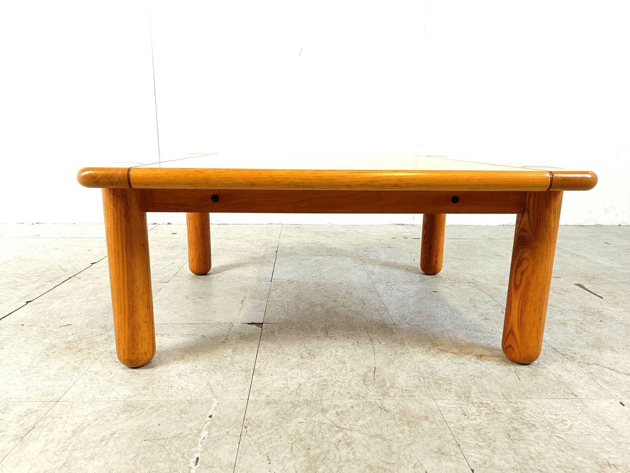 Coffee table, brown wood, Italy, 1970s. - 328912