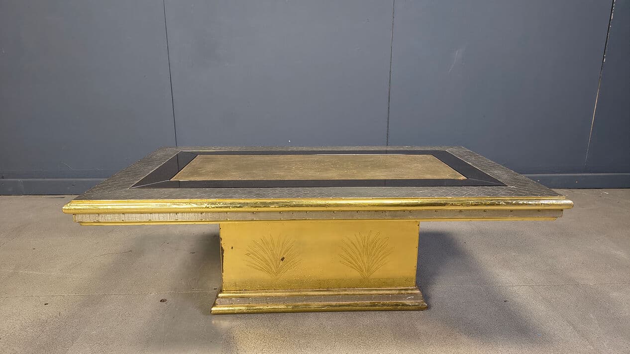 Coffee Table Gony Nava, gold brass, silver bronze, Spain, 1970s. - 328880